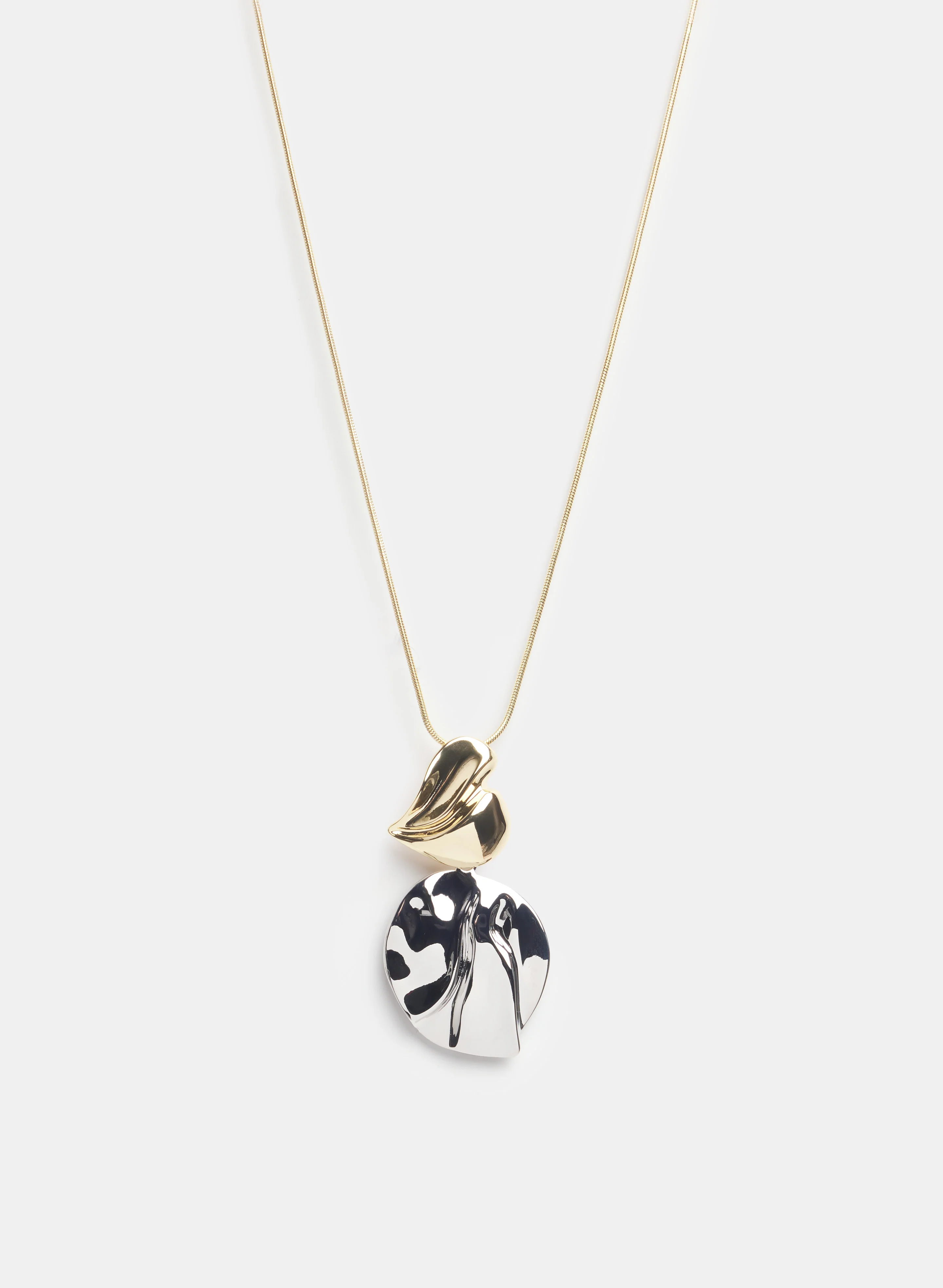 2-Tone Pendant Necklace