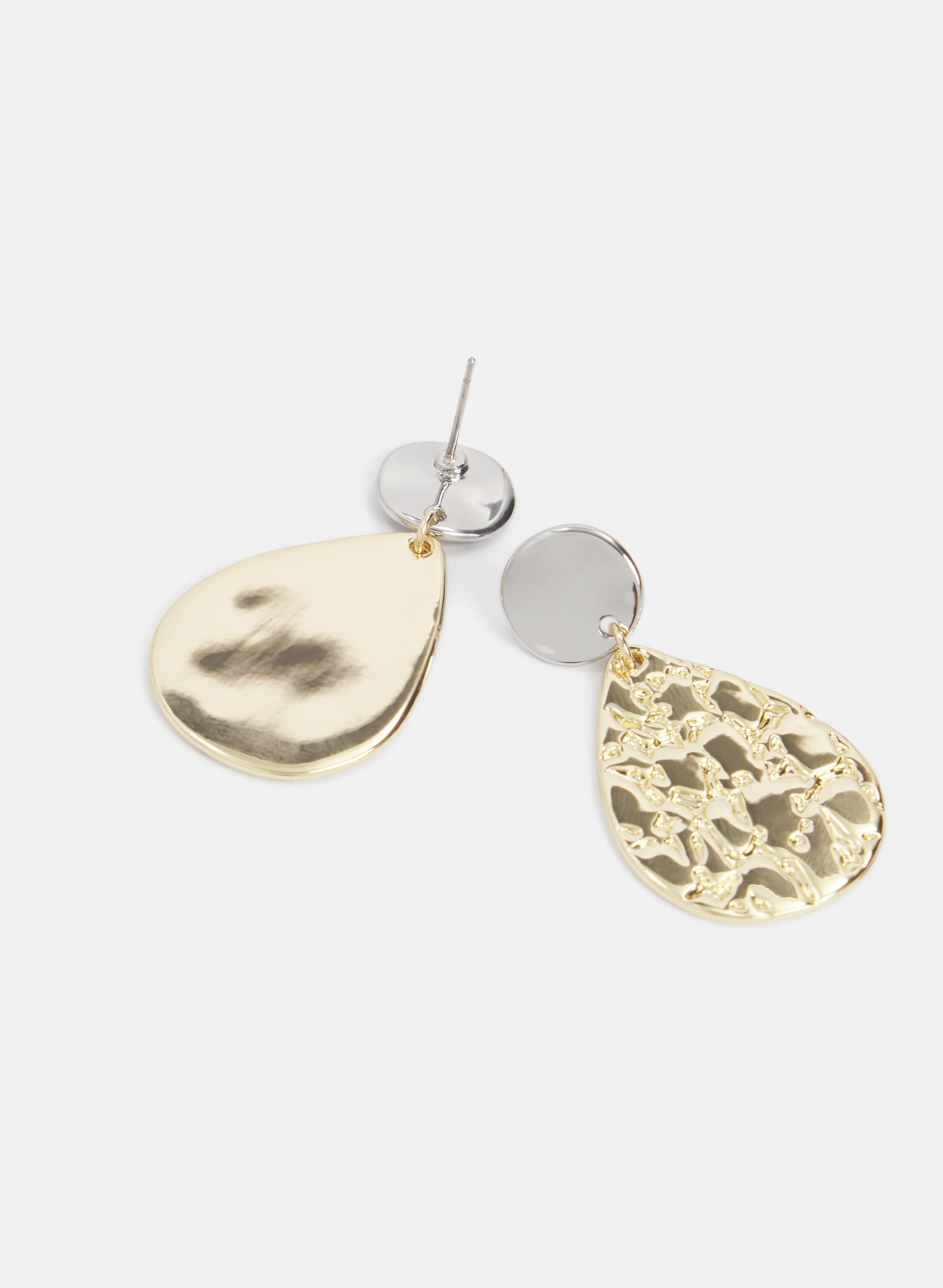 2-Toned Teardrop Earrings - Image 2