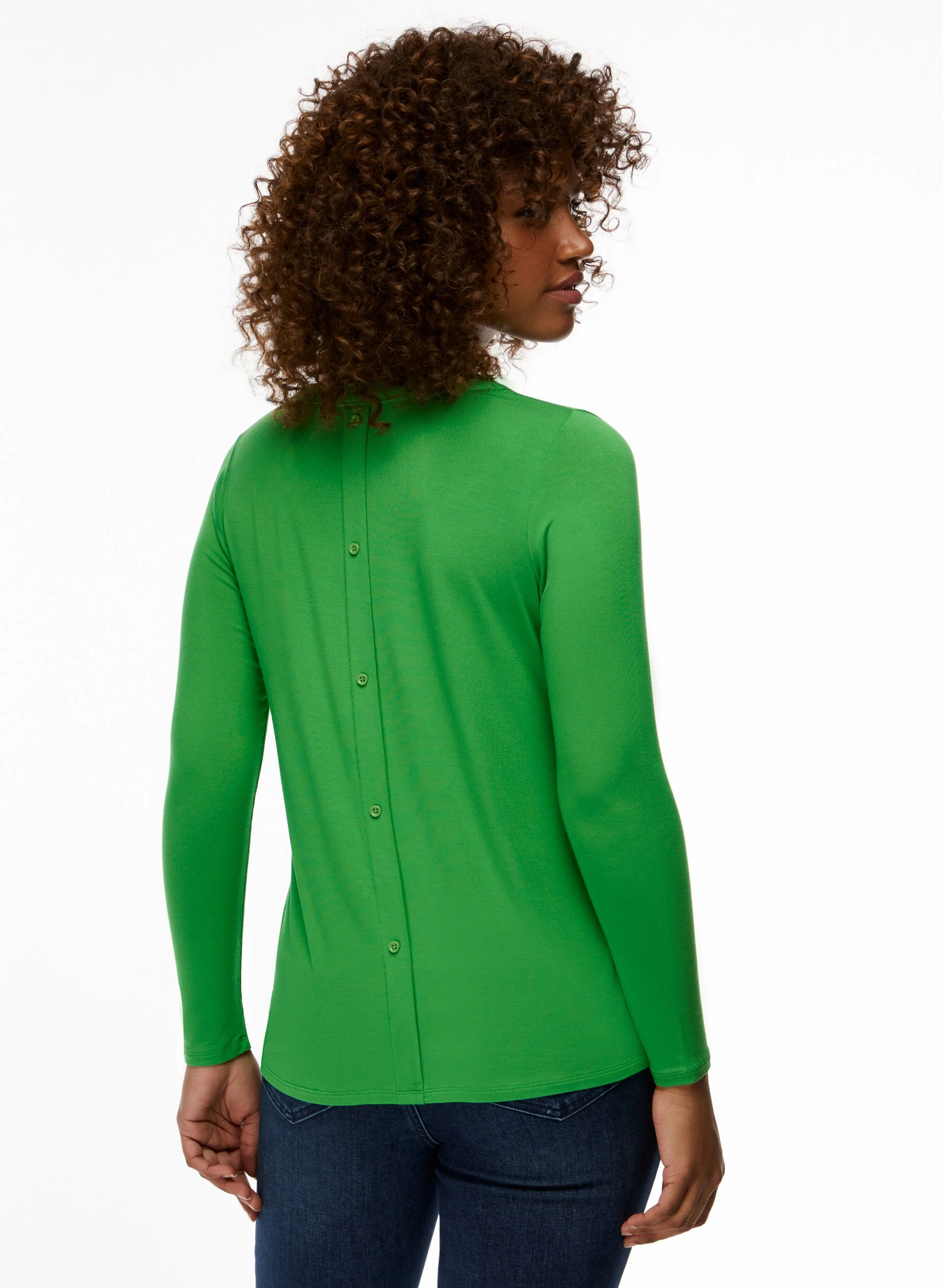 3/4 Sleeve Button Detail Top - Image 4