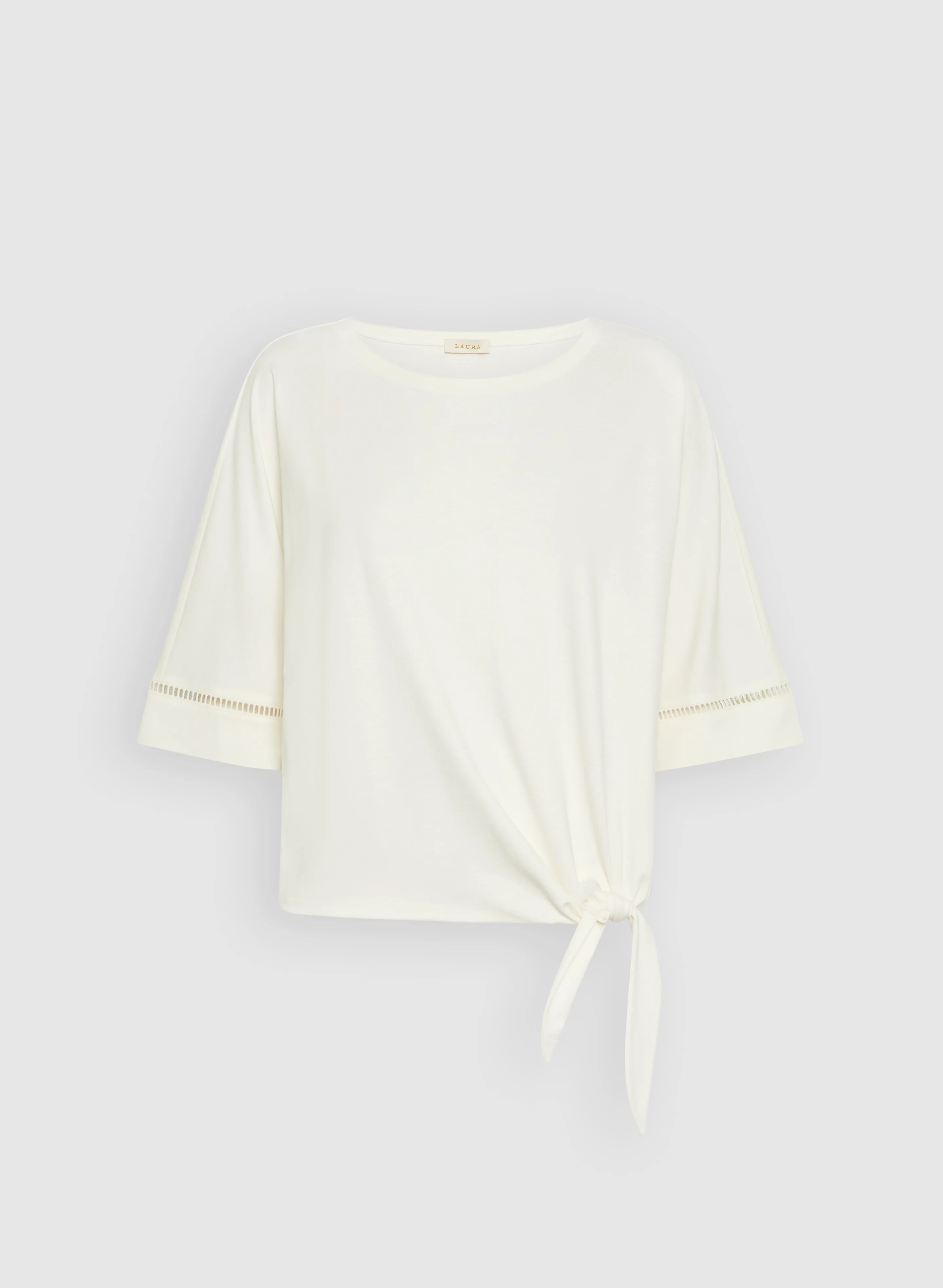 3/4 Sleeve Openwork Top - Image 6
