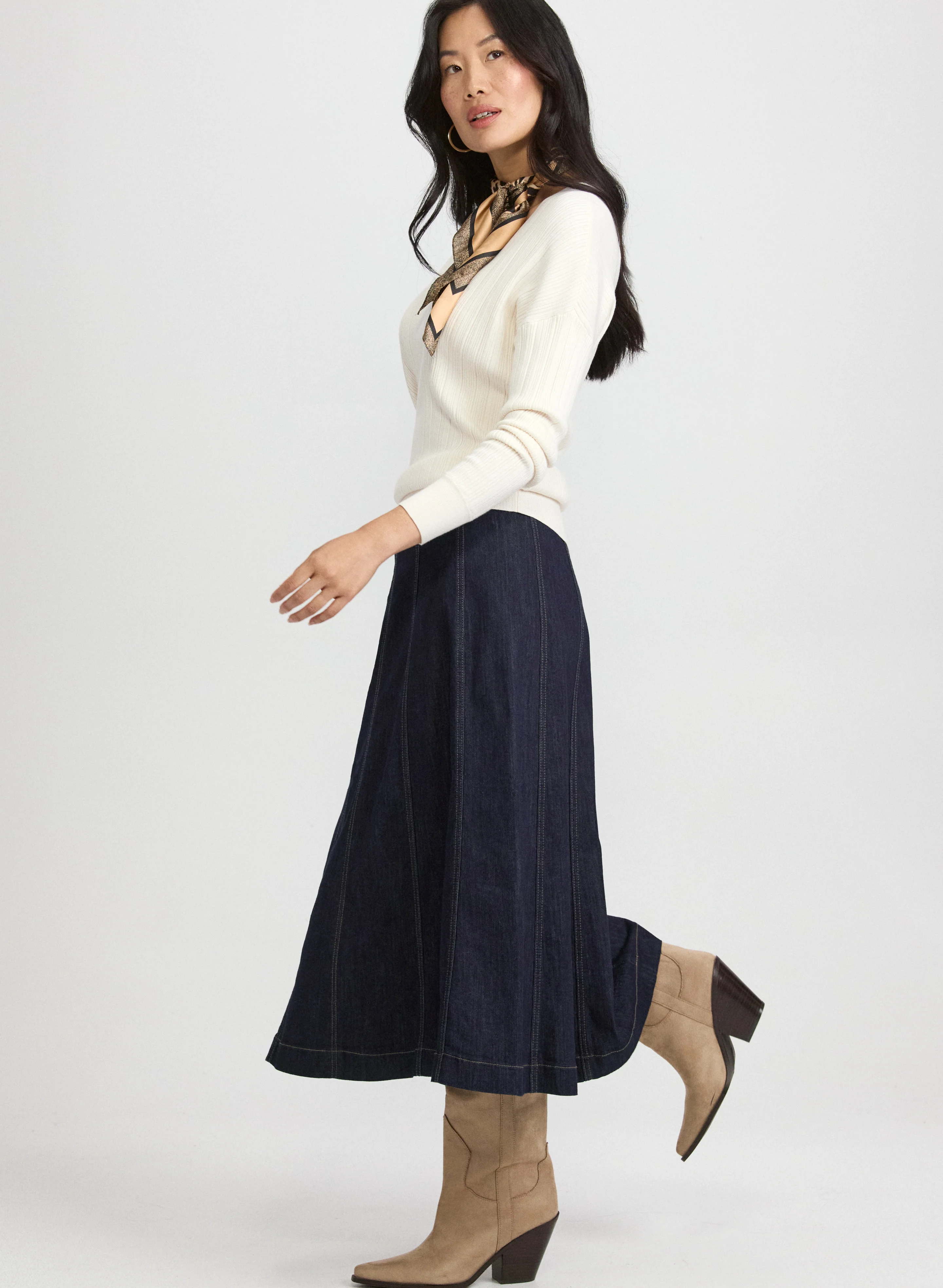 A-Line Denim Skirt - Image 3