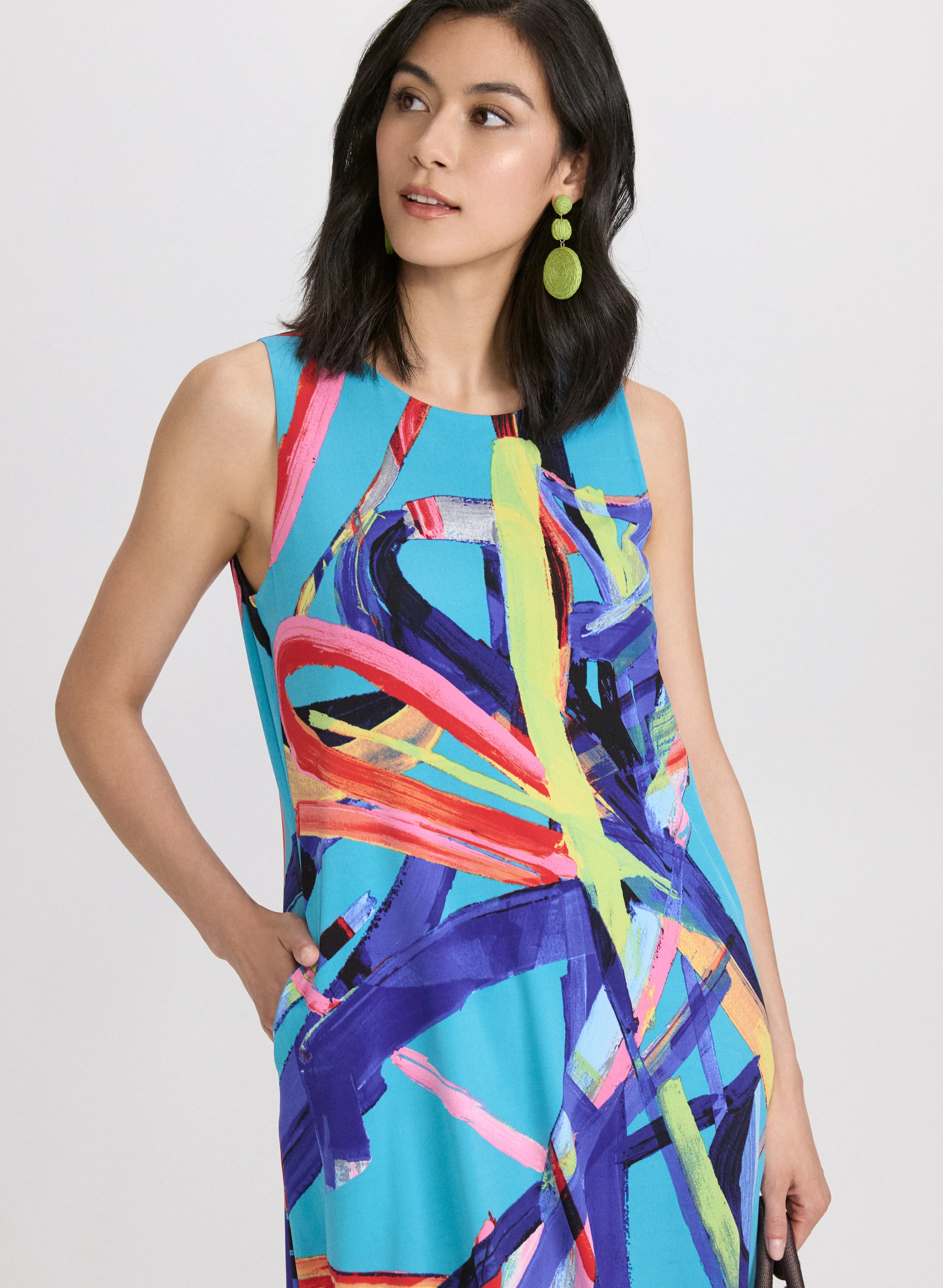 Abstract A-Line Dress - Image 5