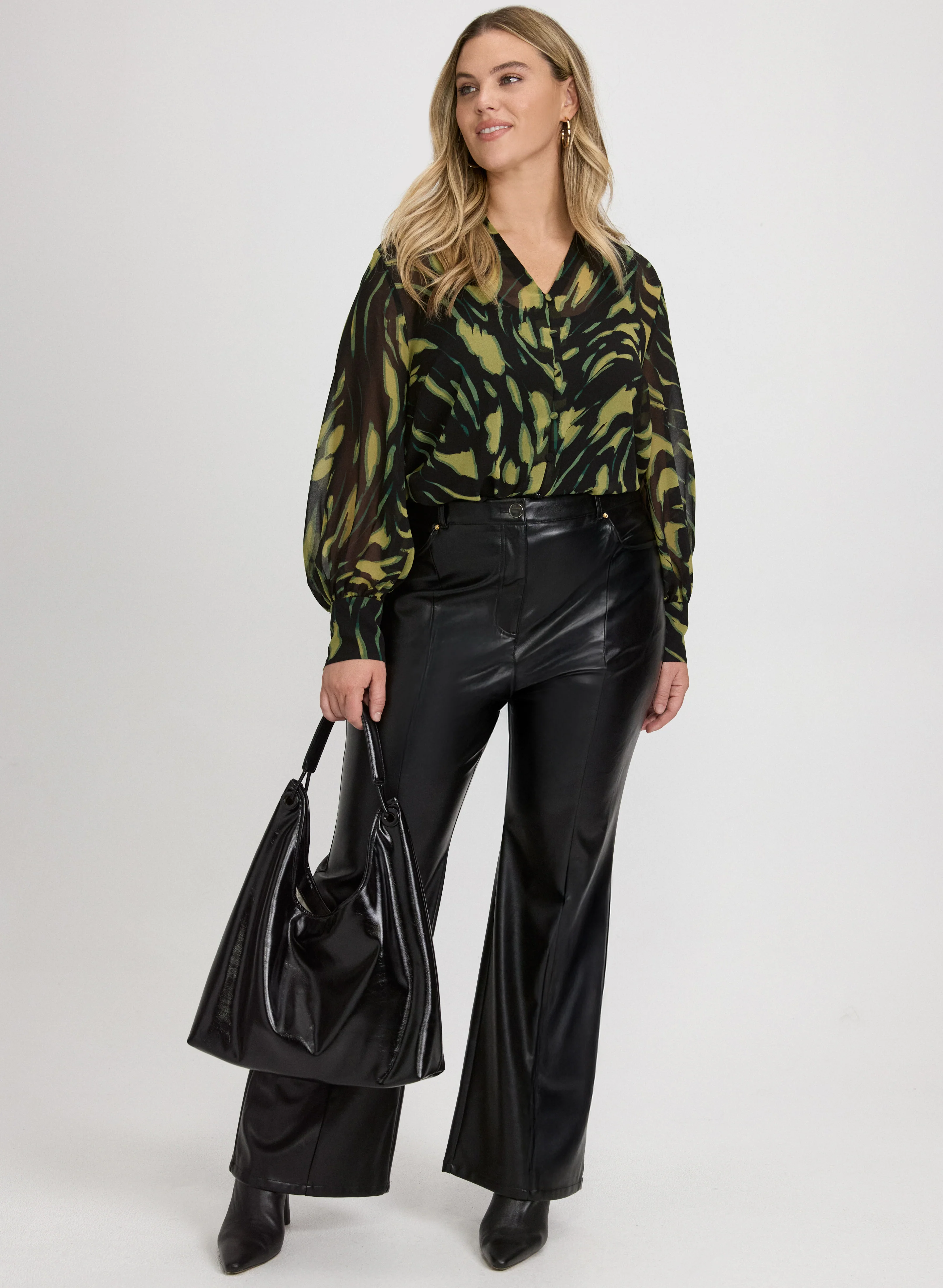 Abstract Chiffon Blouse - Image 2