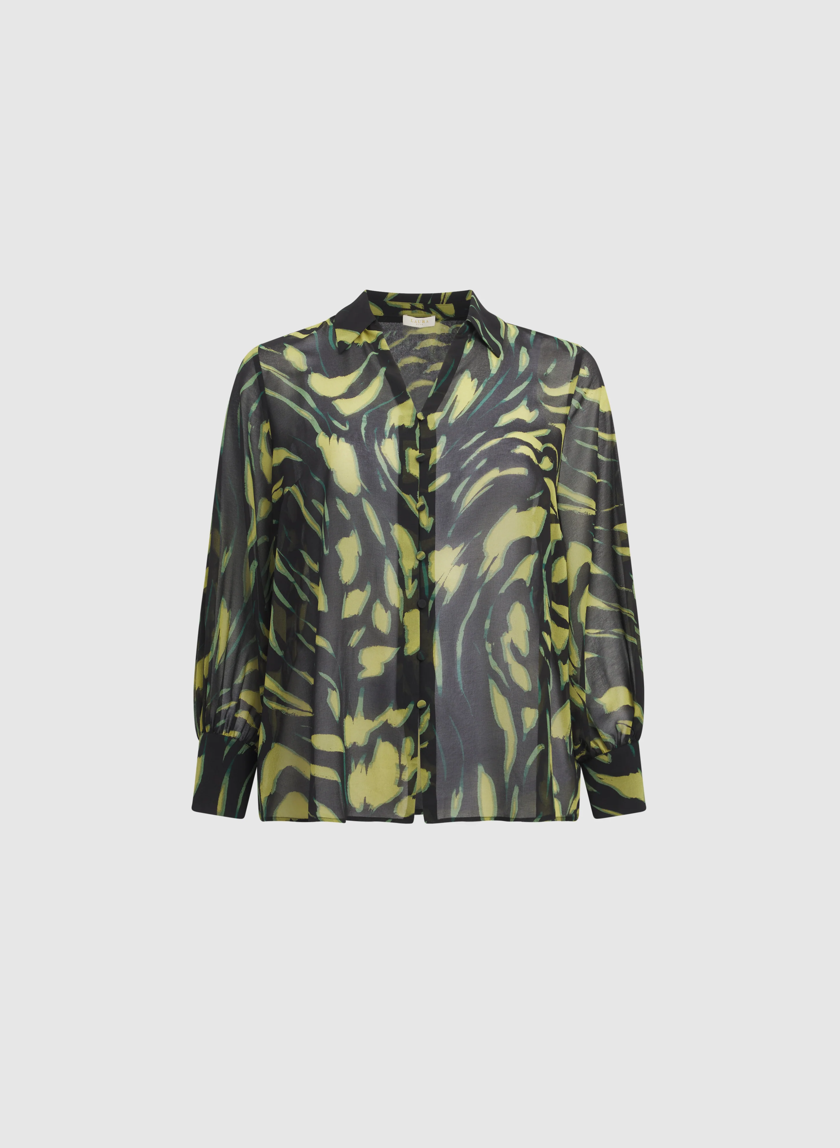 Abstract Chiffon Blouse - Image 6