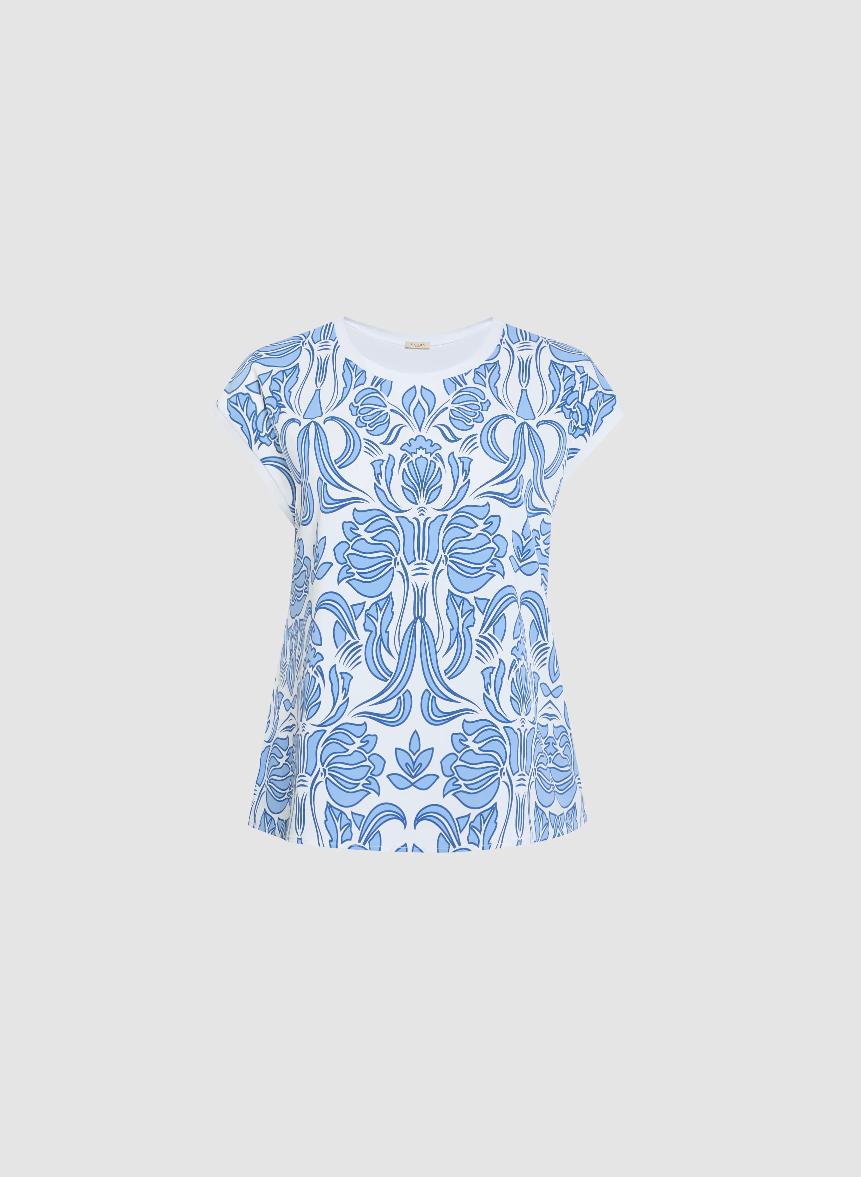 Abstract Floral Print T-Shirt - Image 6