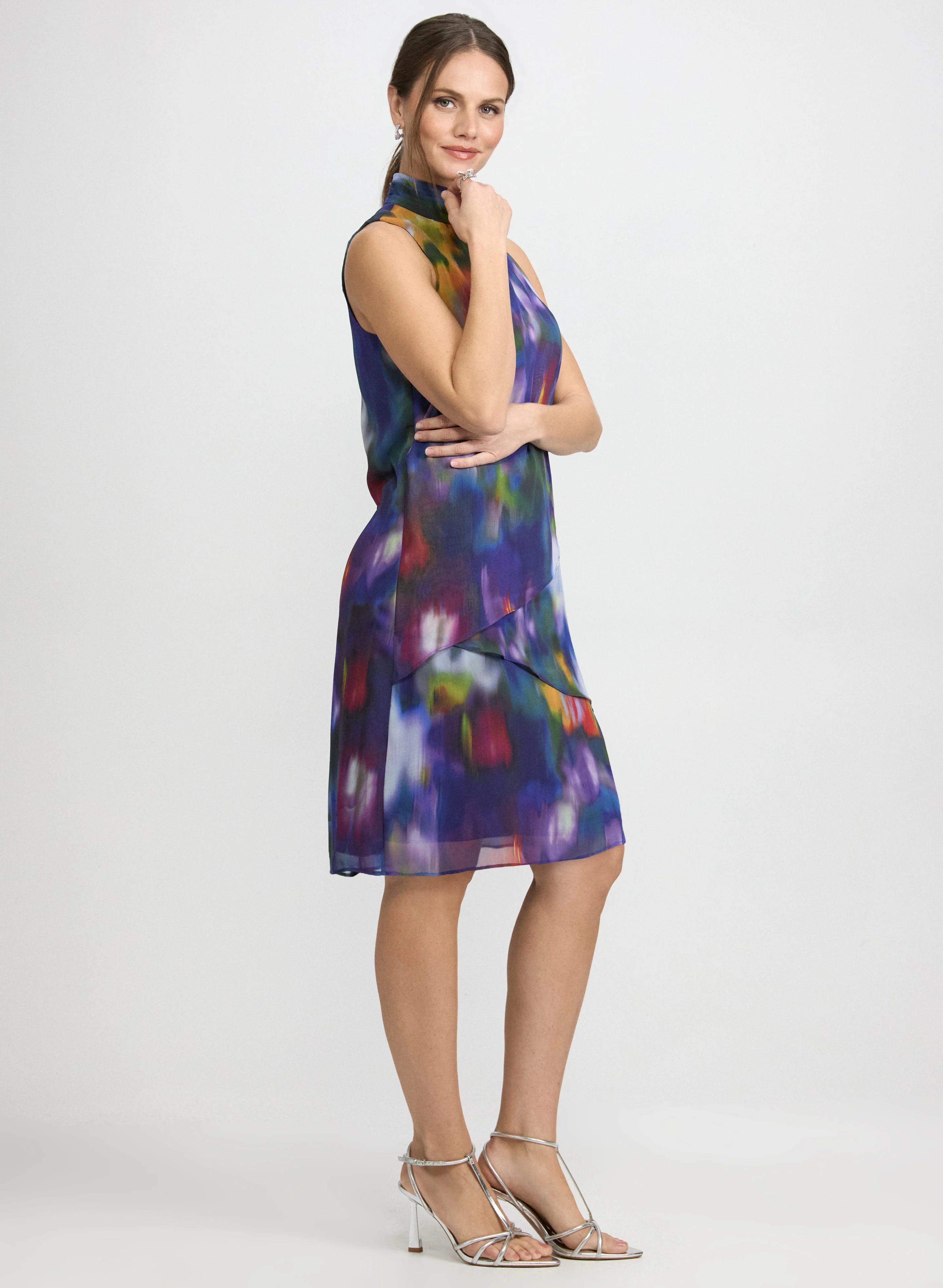 Abstract Halter Neck Dress - Image 2