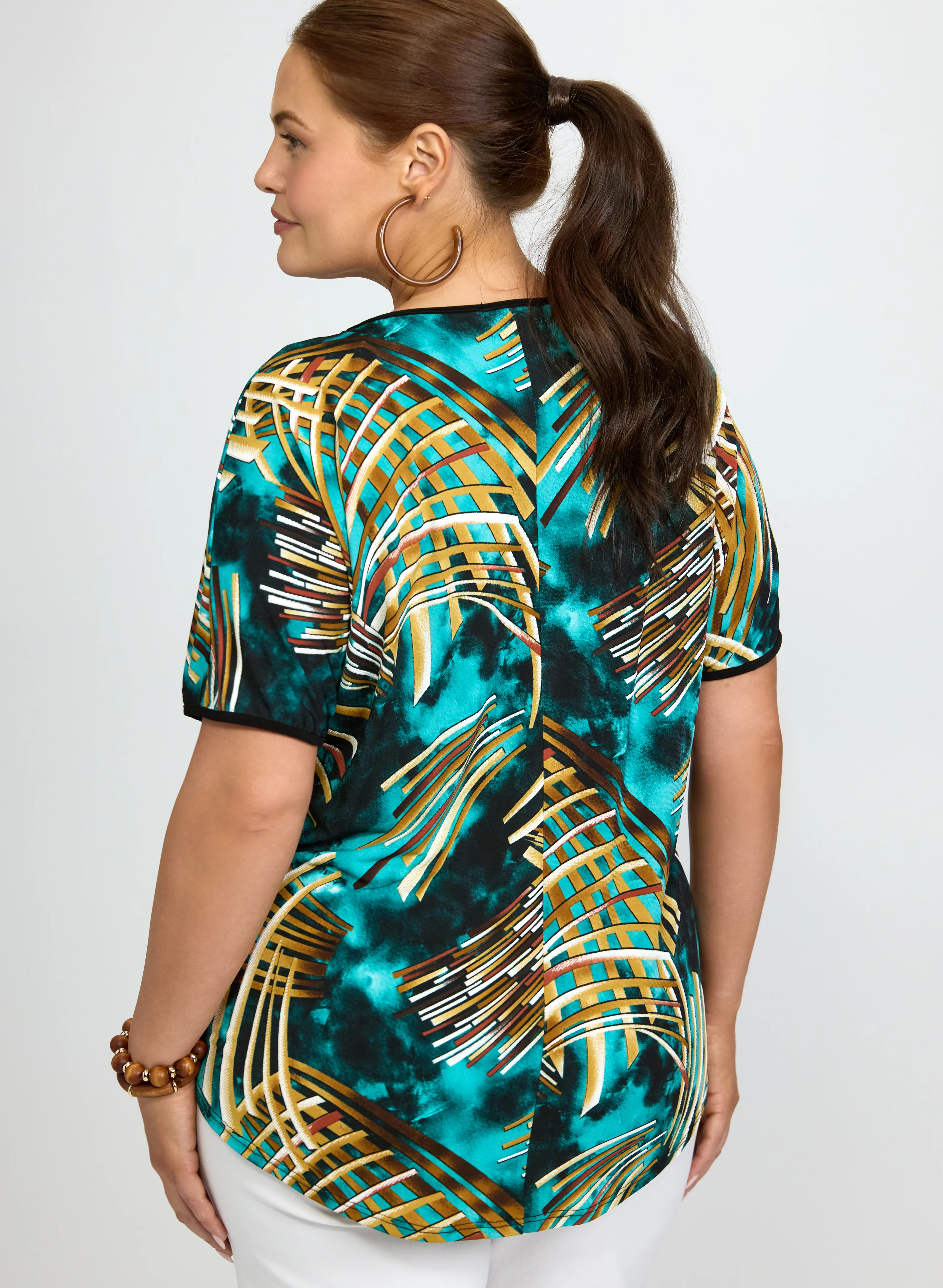 Abstract Jersey Top - Image 4