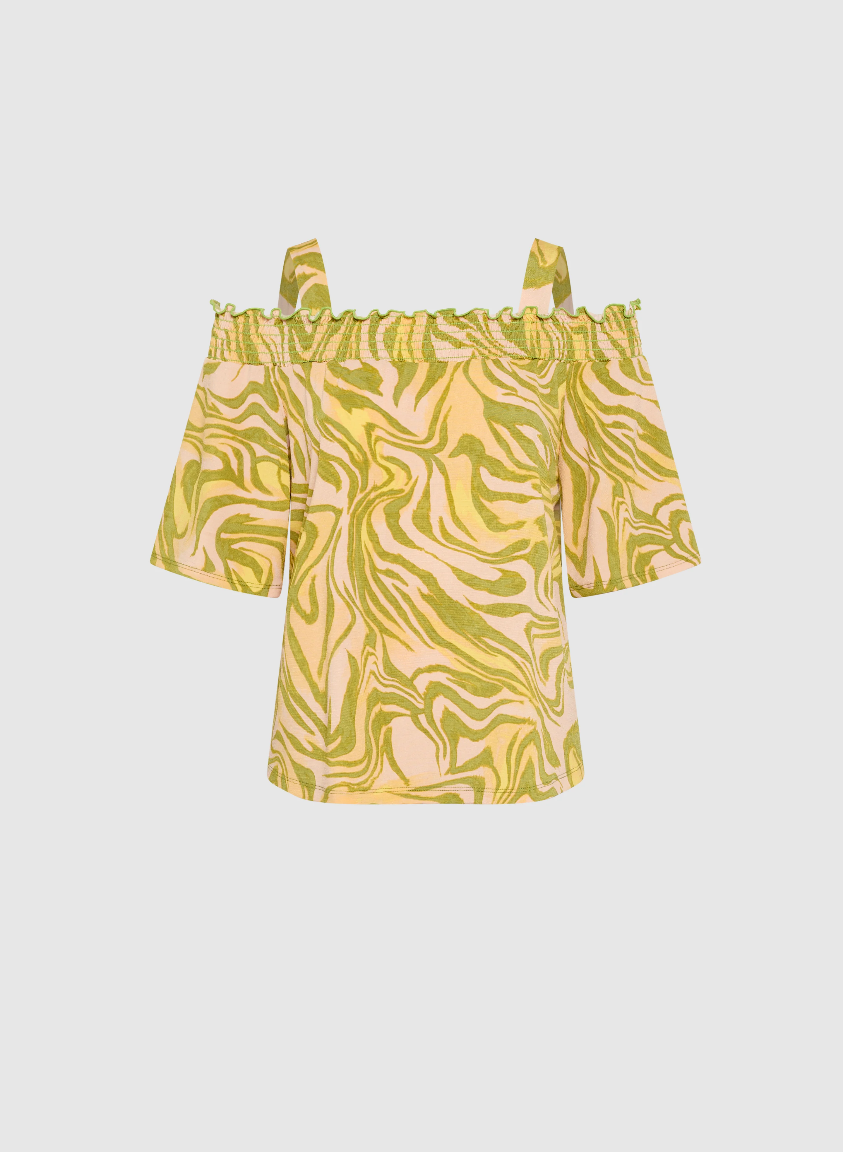 Abstract Off-Shoulder Top - Image 6