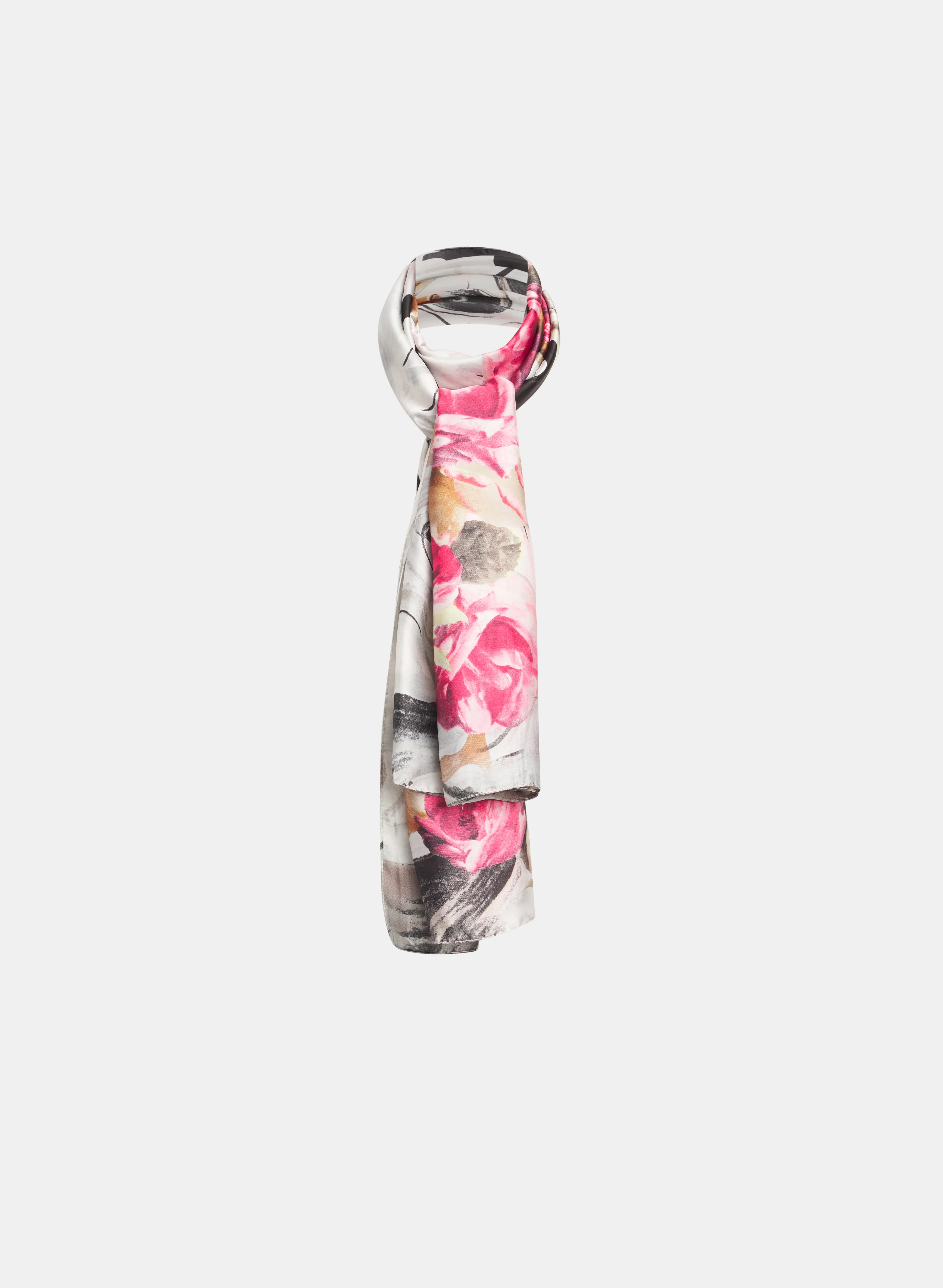 Abstract & Rose Print Scarf