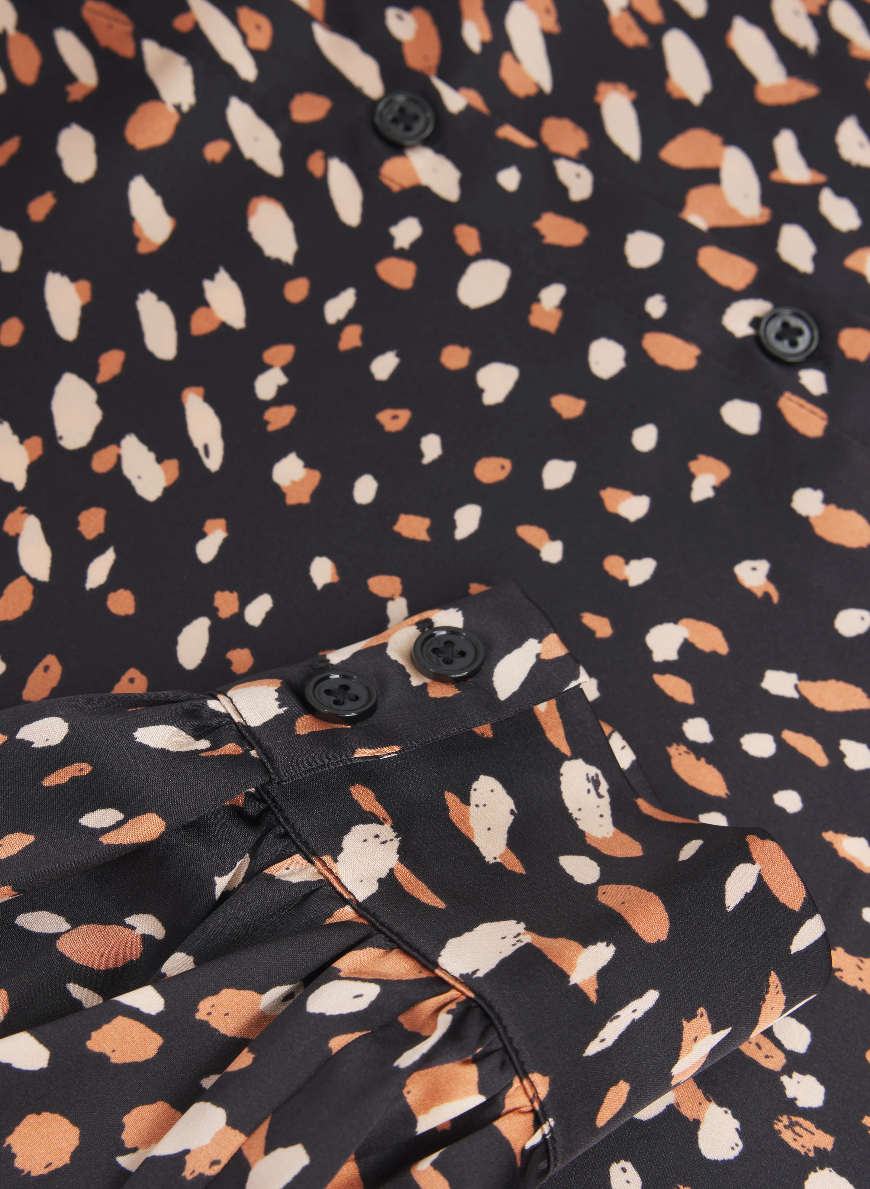 Abstract Satin Blouse - Image 7