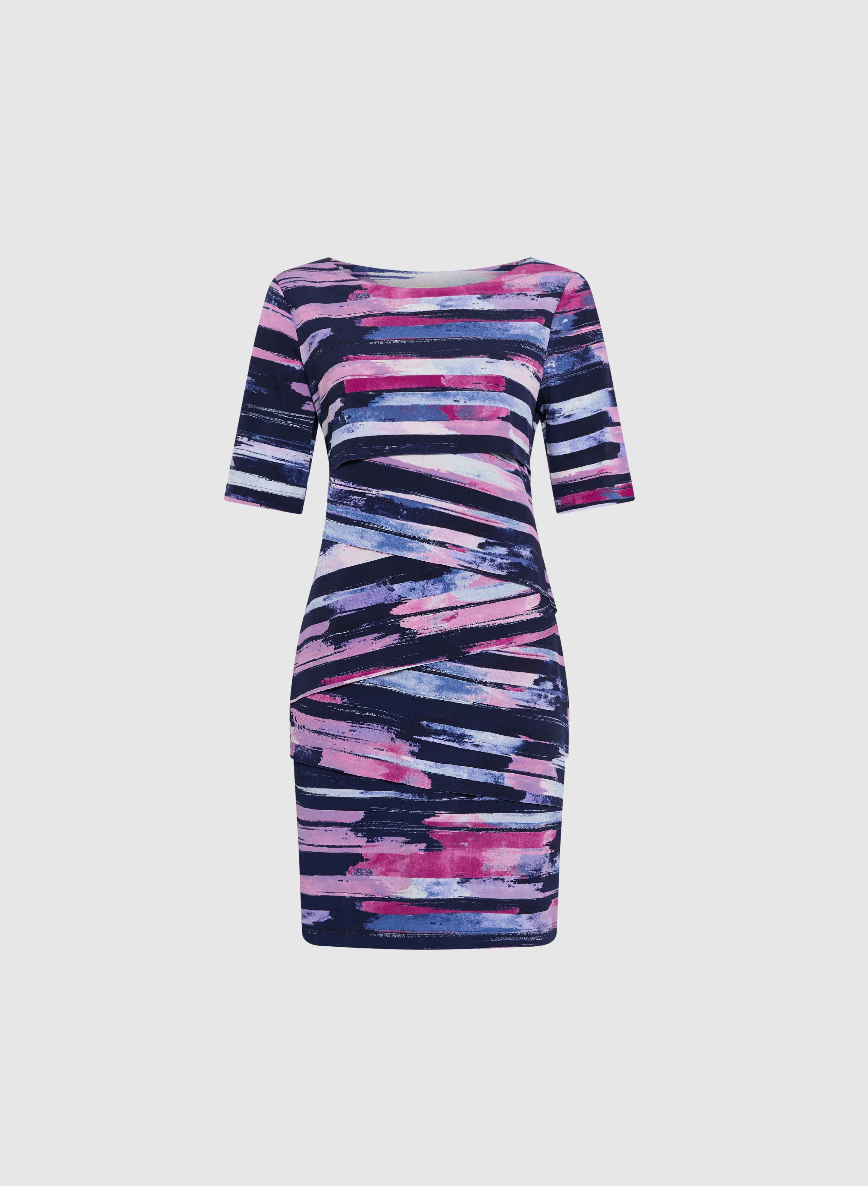 Abstract Stripe Print Dress - Image 5