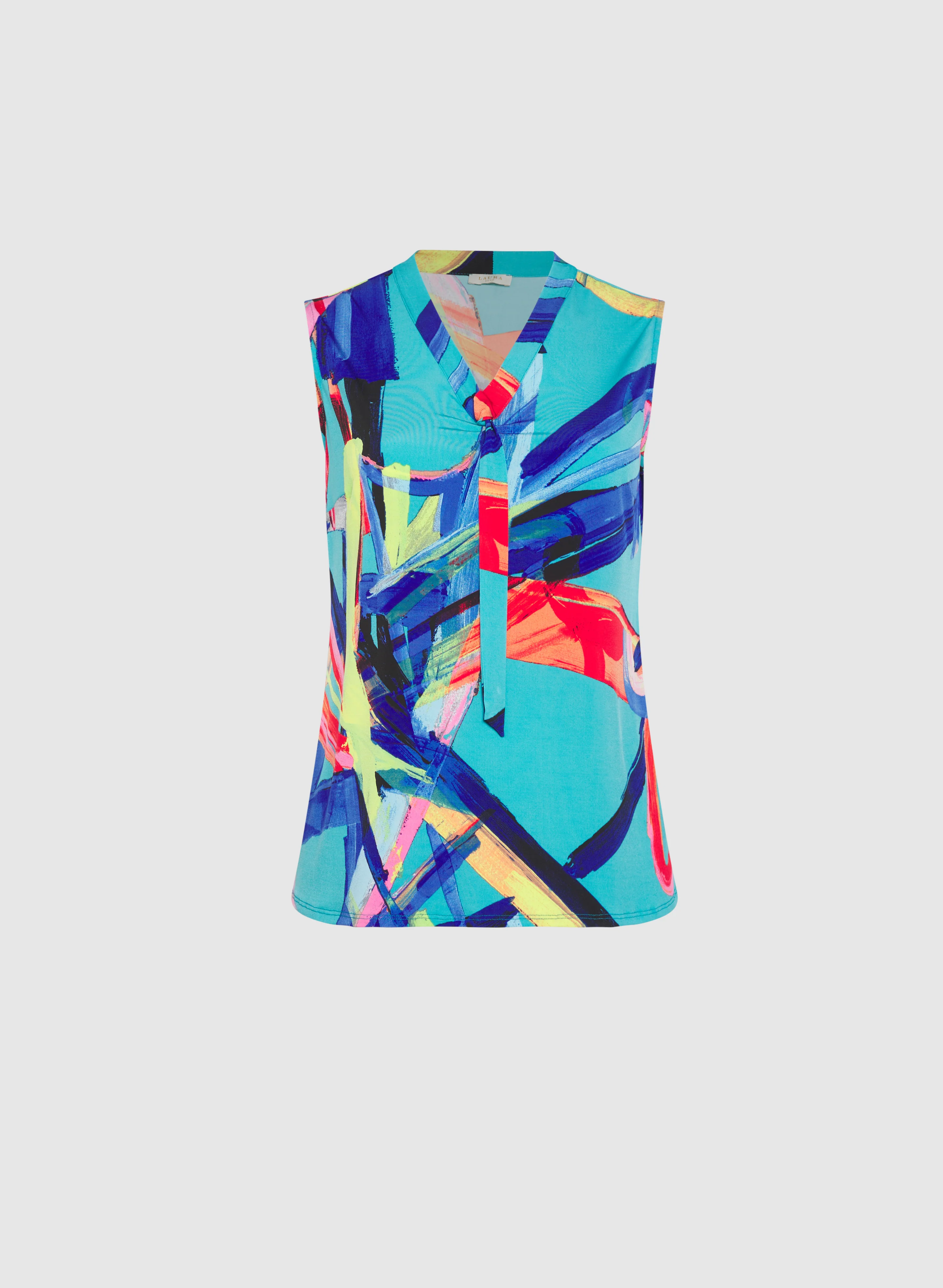 Abstract Tie-Neck Top - Image 6