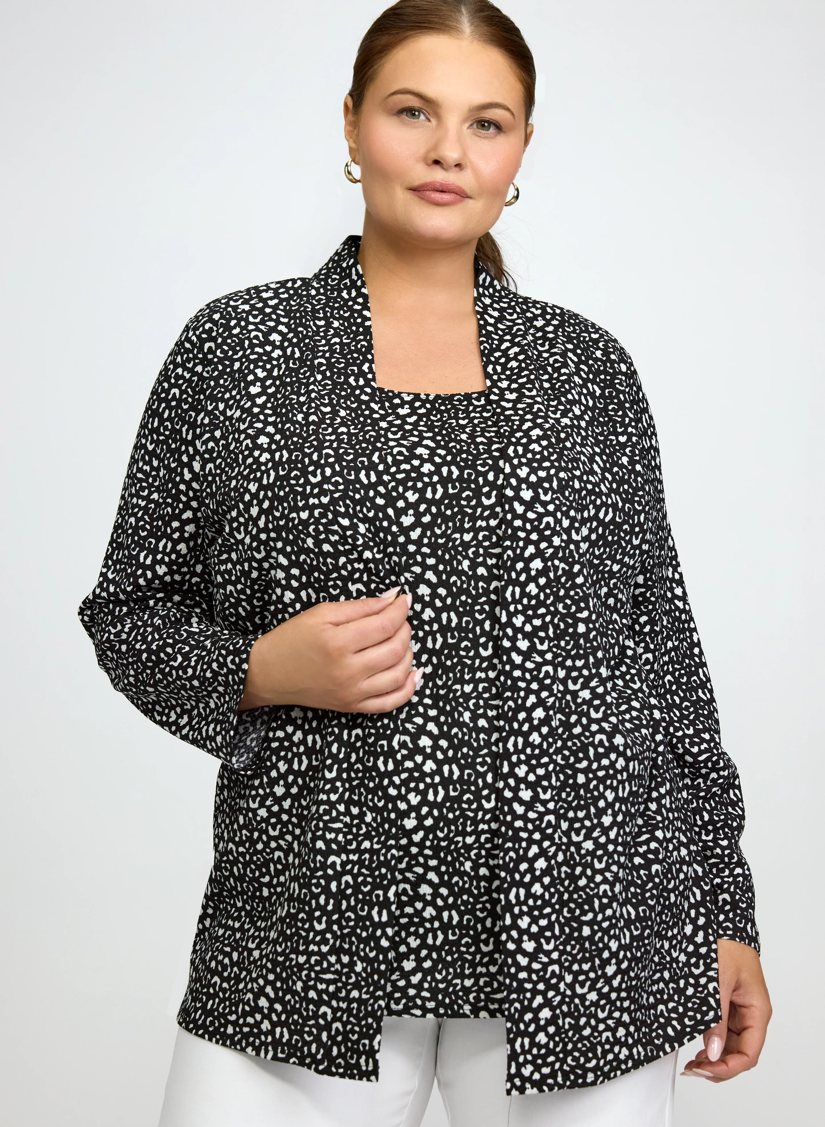 Animal Print Illusion Top