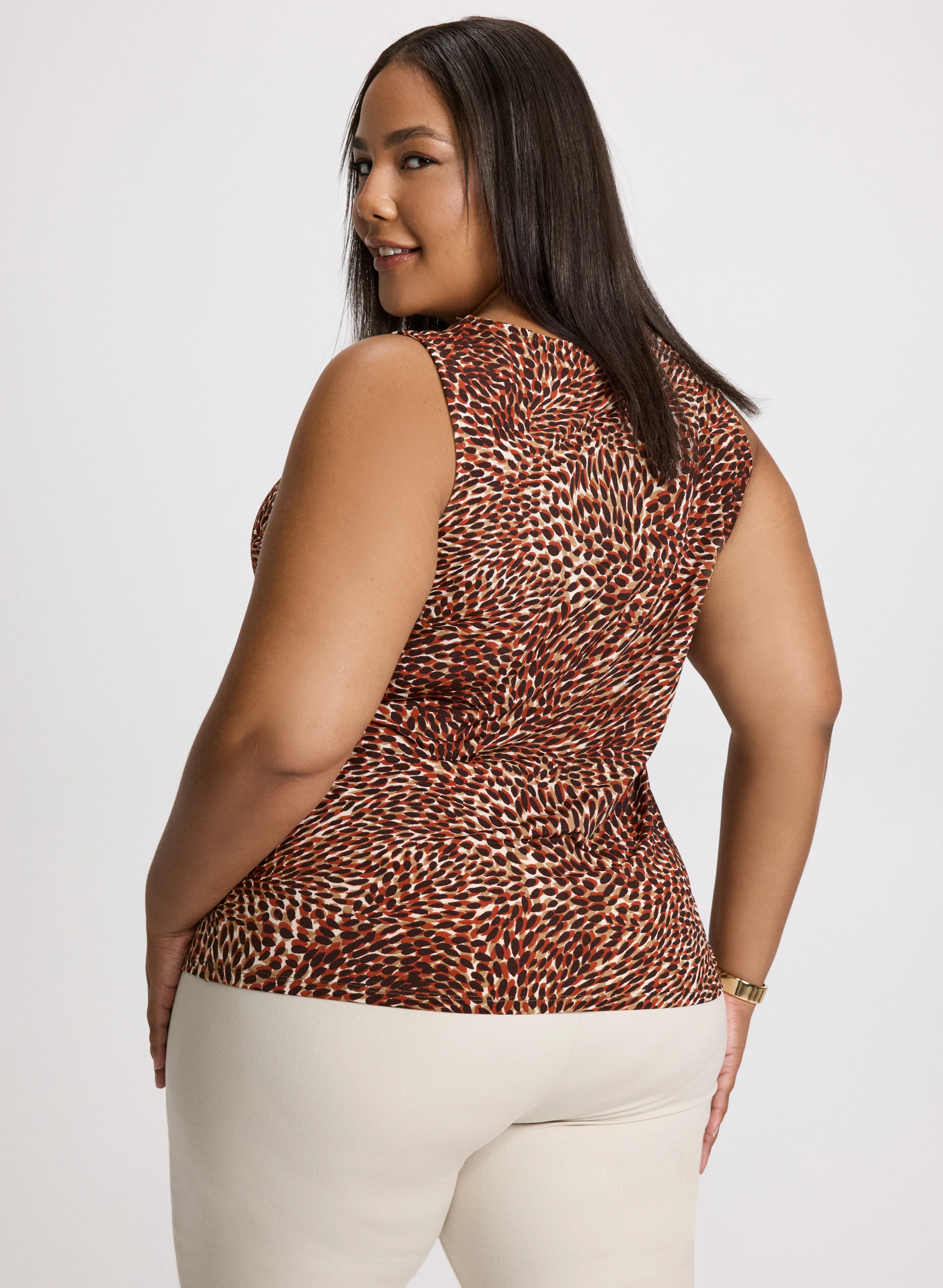 Animal Print Sleeveless Top - Image 4