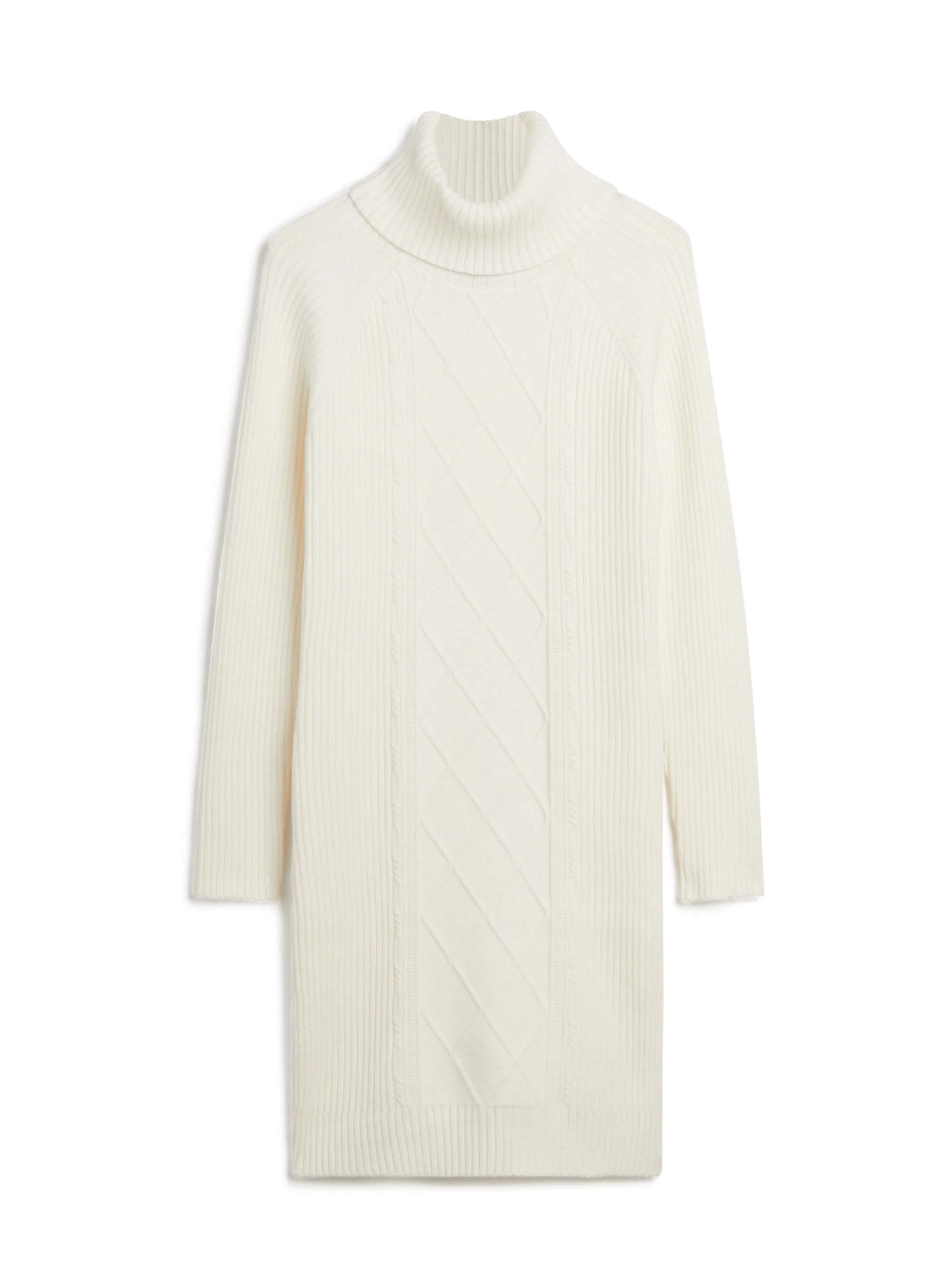 Argyle Turtleneck Sweater Dress - Image 3
