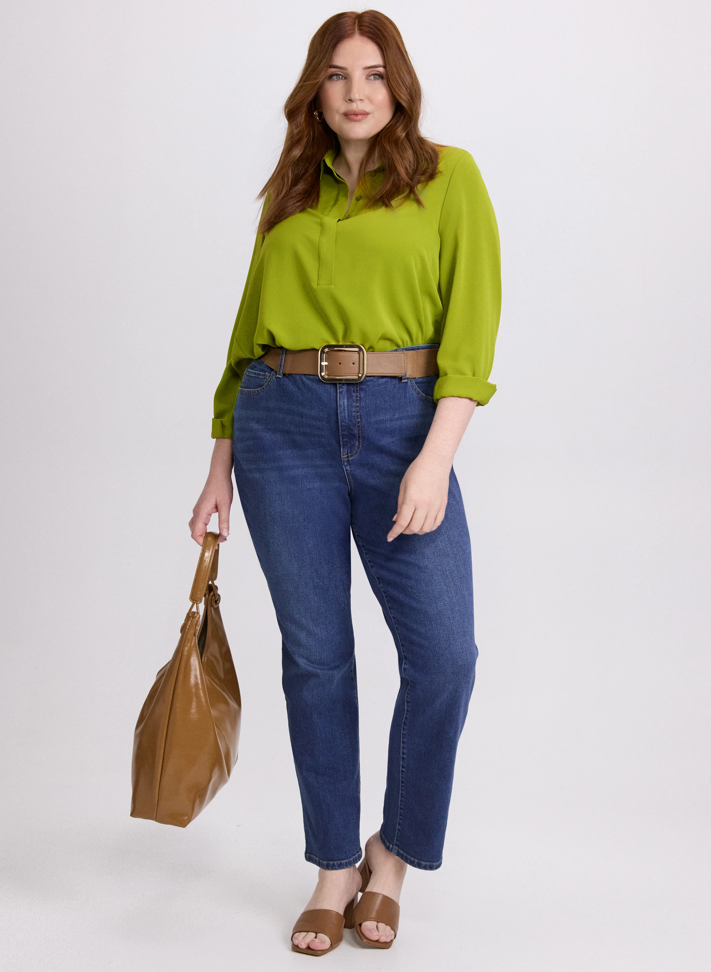 Asymmetric High-Low Hem Blouse - Image 5