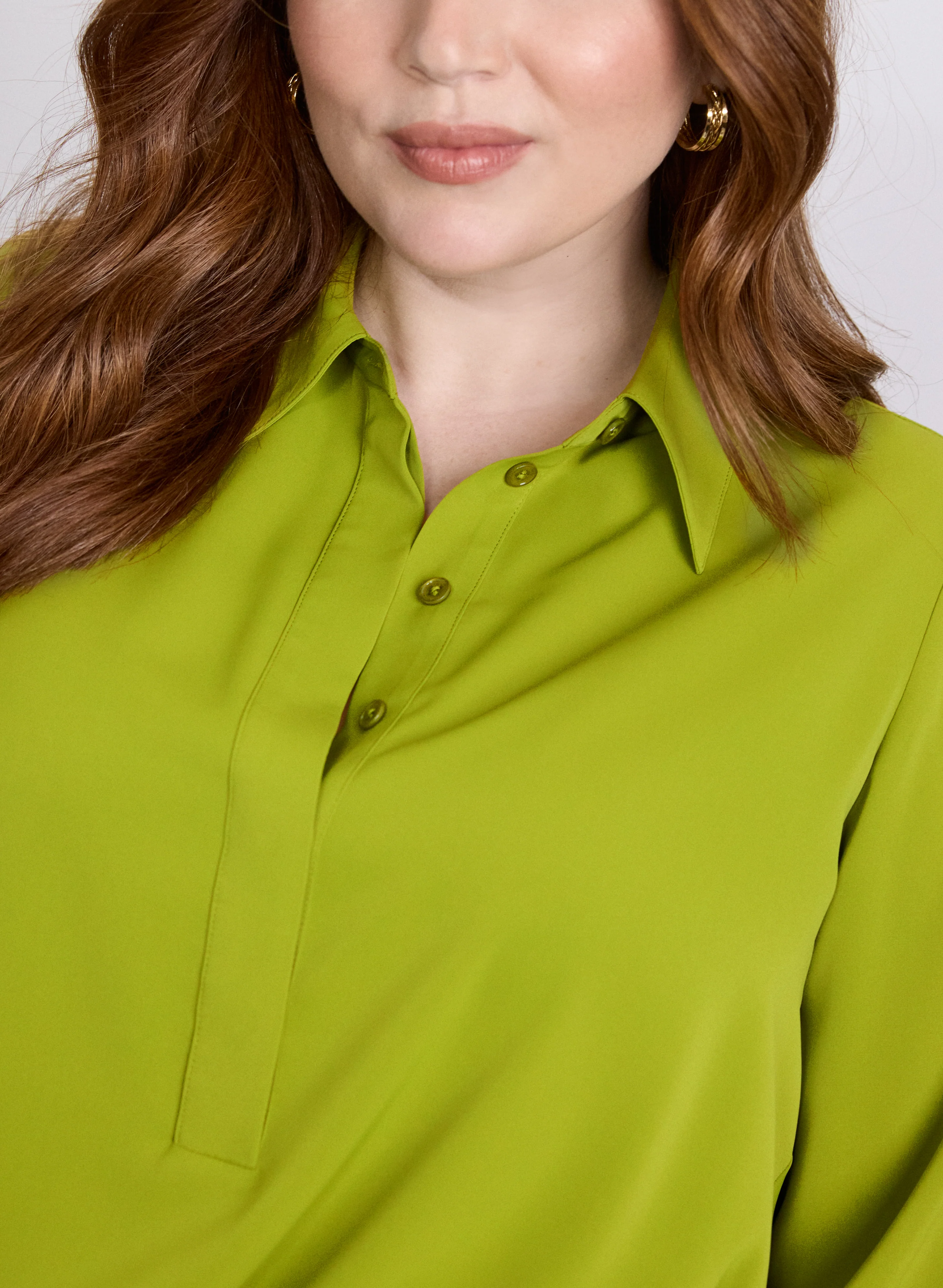 Asymmetric High-Low Hem Blouse - Image 6