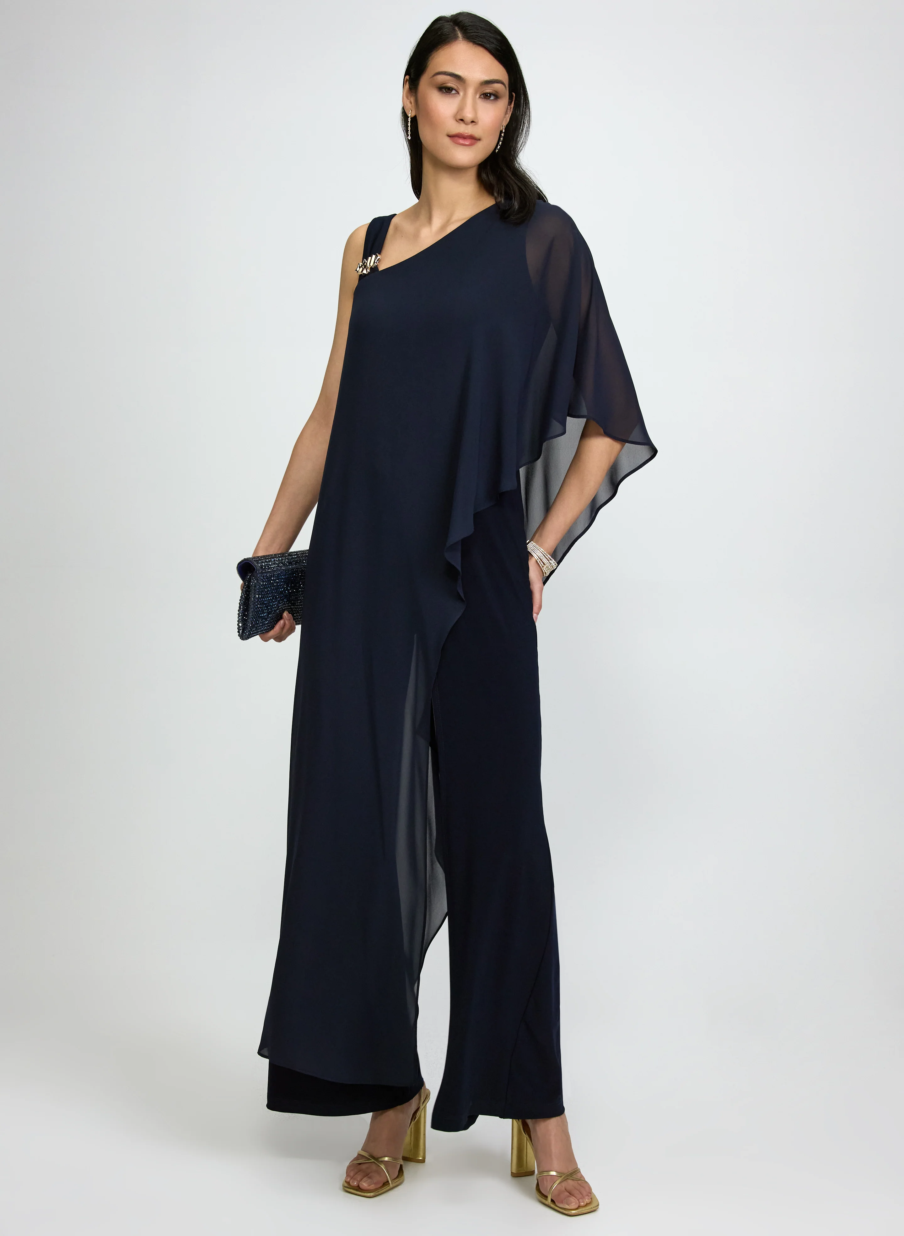 Asymmetric Overlay Jumpsuit