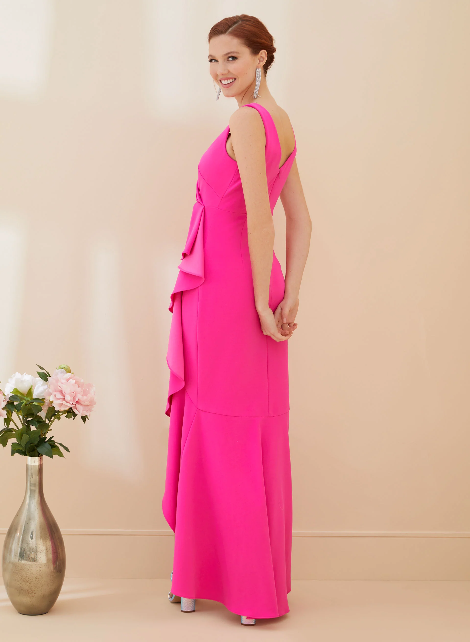 Asymmetrical Flounce Dress - Image 2