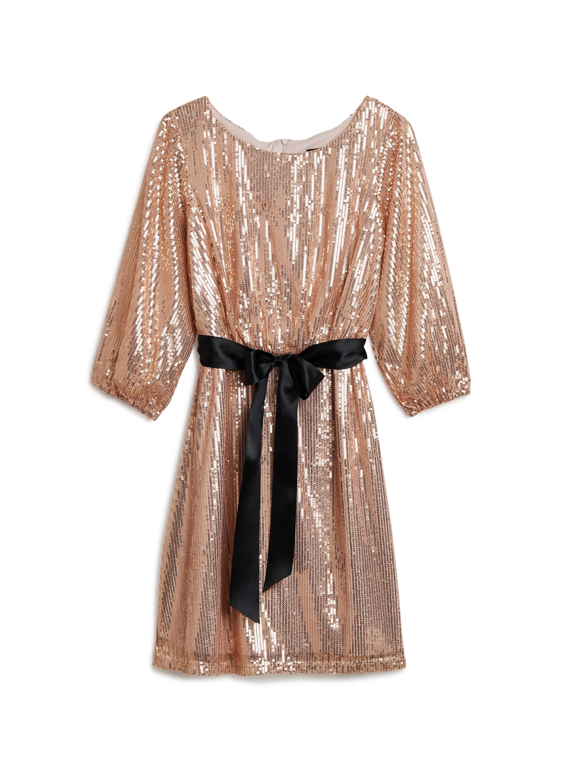 Balloon Sleeve Sequin Dress - Image 4