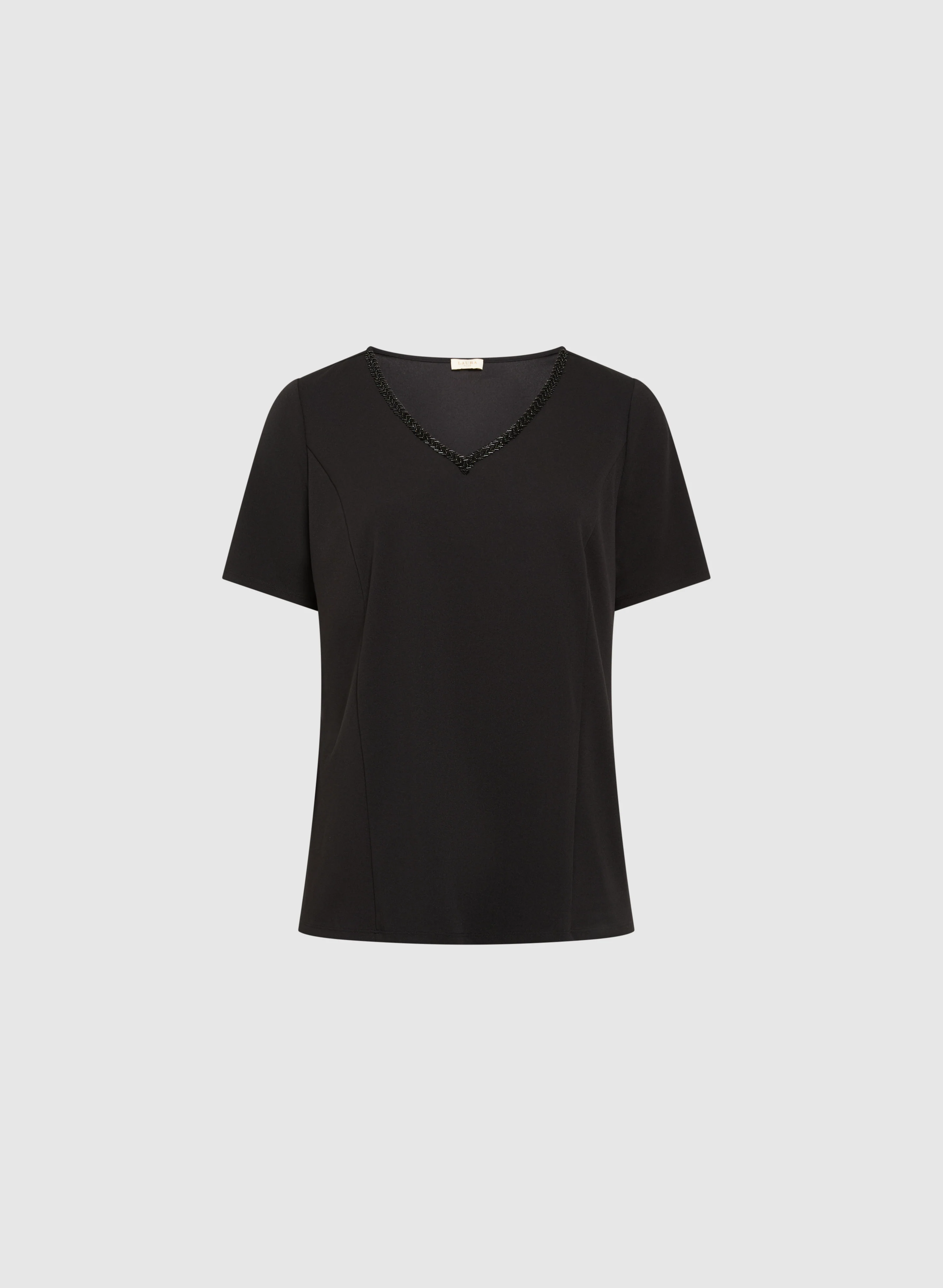 Bead Detail V-Neck Top - Image 6
