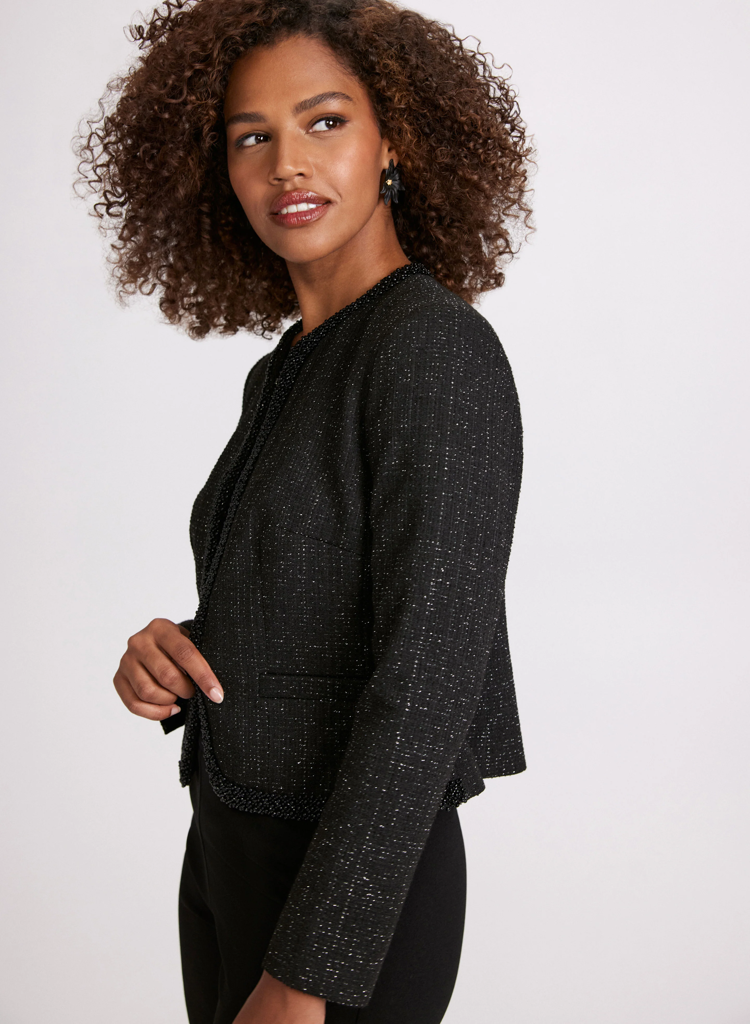 Beaded Bouclé Jacket - Image 5