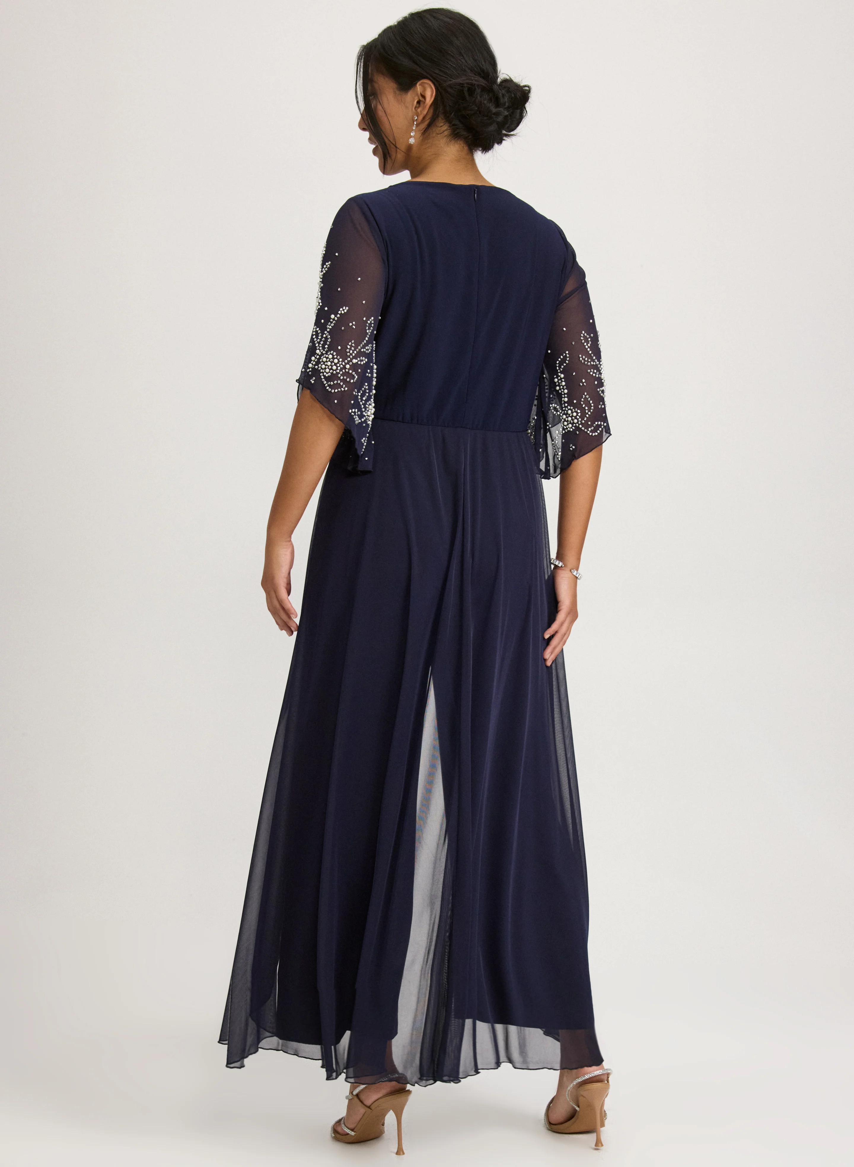 Beaded Chiffon Jumpsuit - Image 2