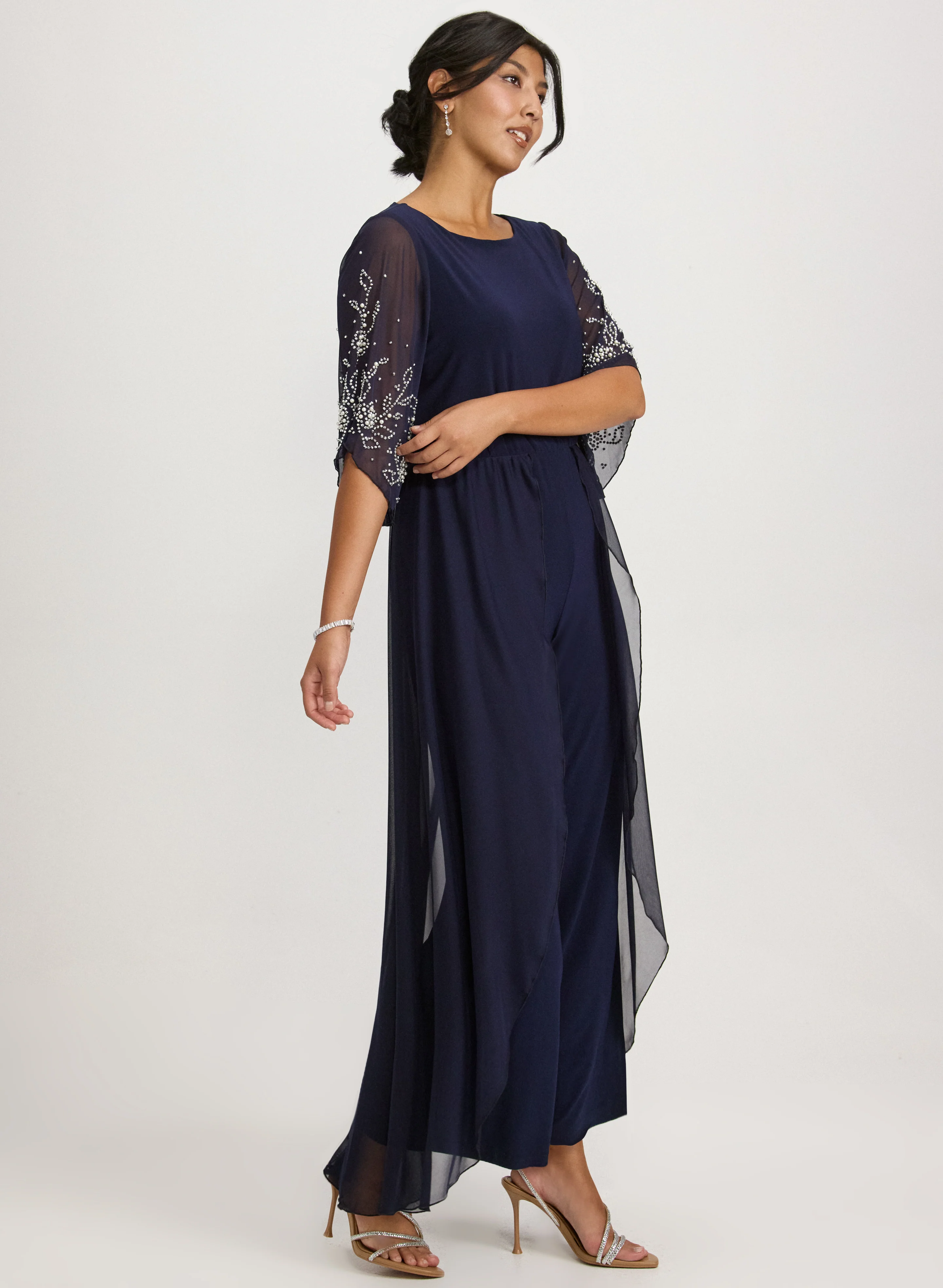 Beaded Chiffon Jumpsuit - Image 3