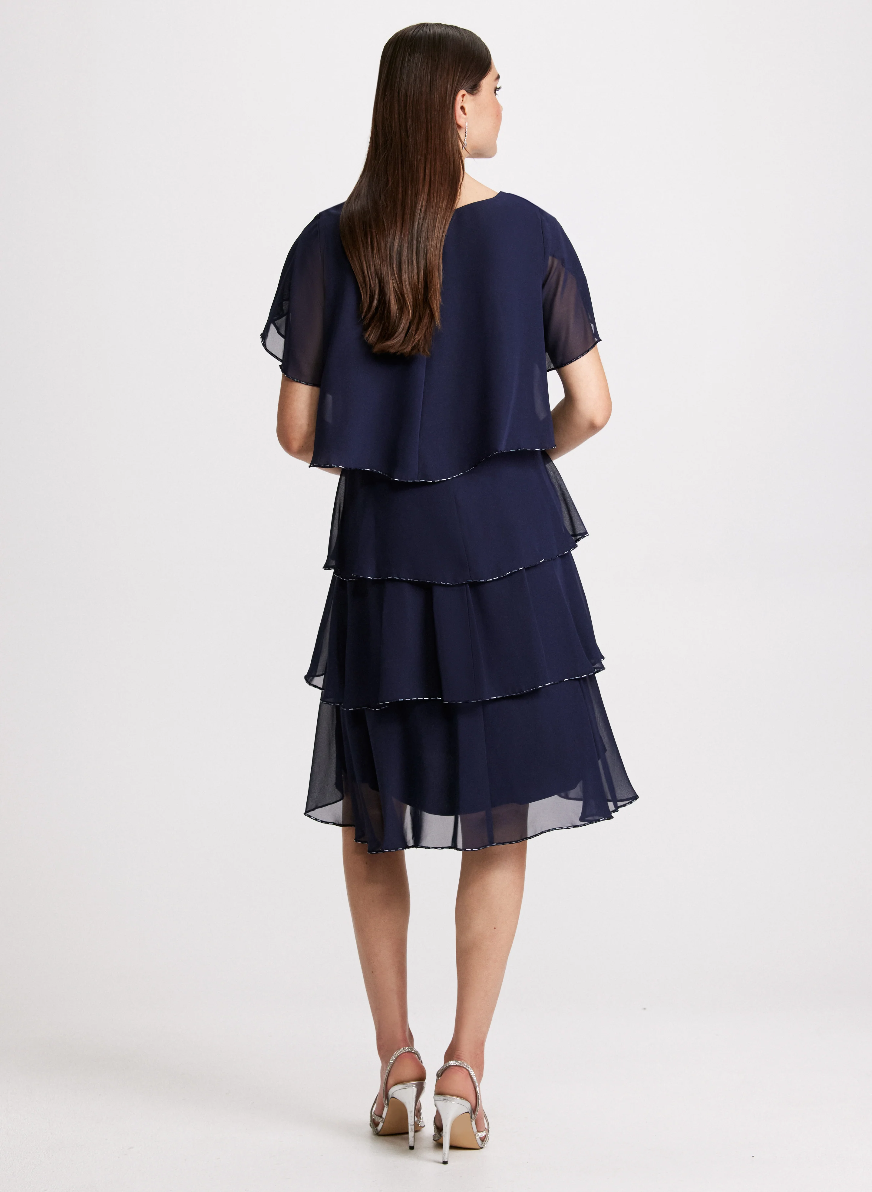 Beaded Detail Tiered Dress - Image 3