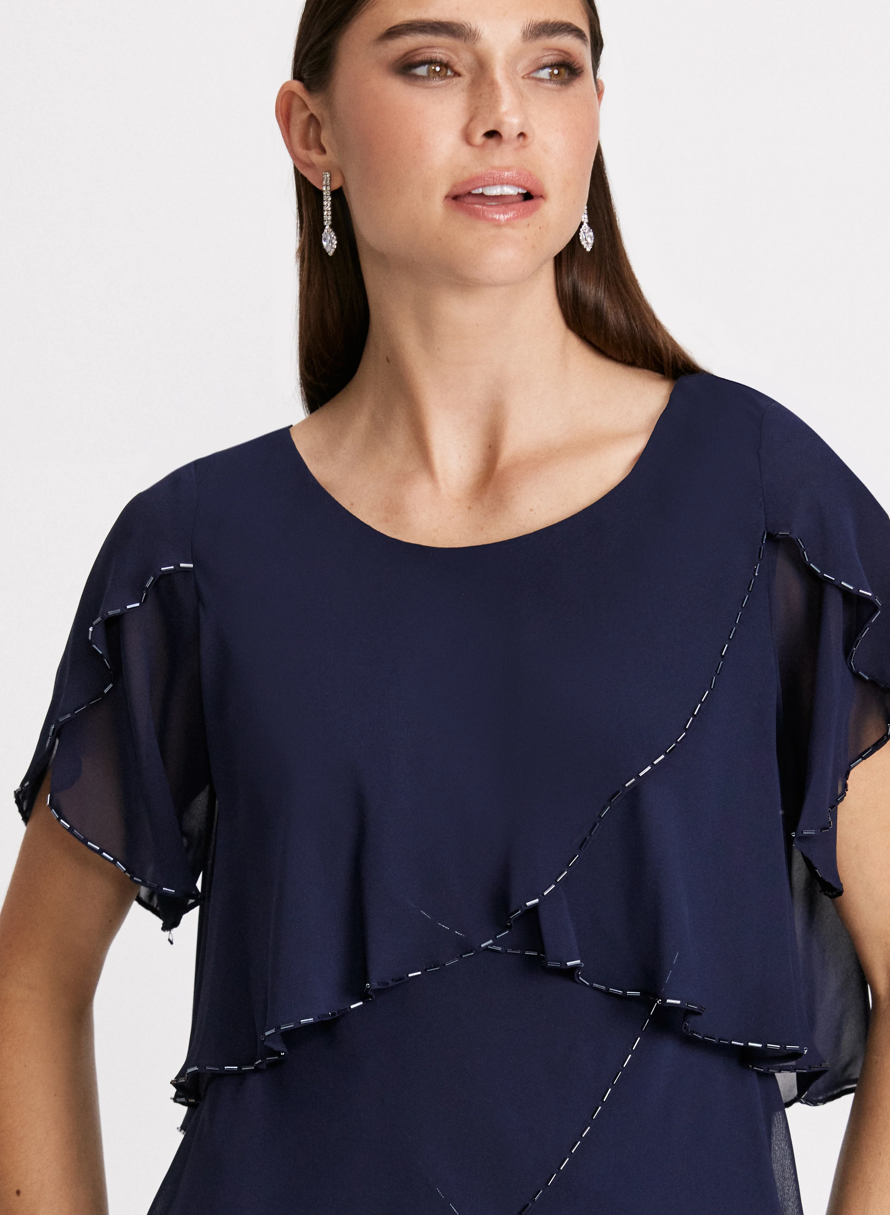Beaded Detail Tiered Dress - Image 4