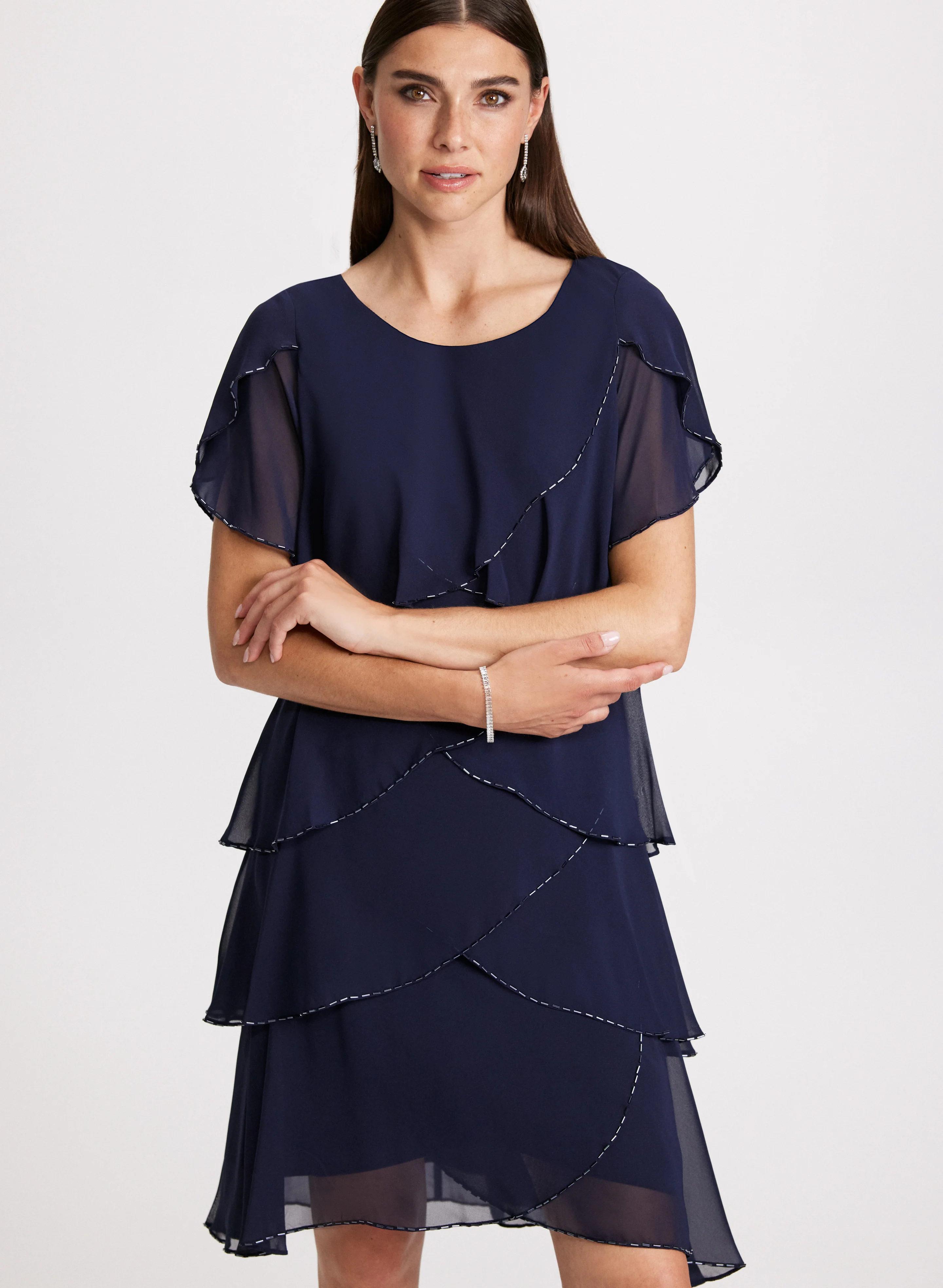 Beaded Detail Tiered Dress - Image 5