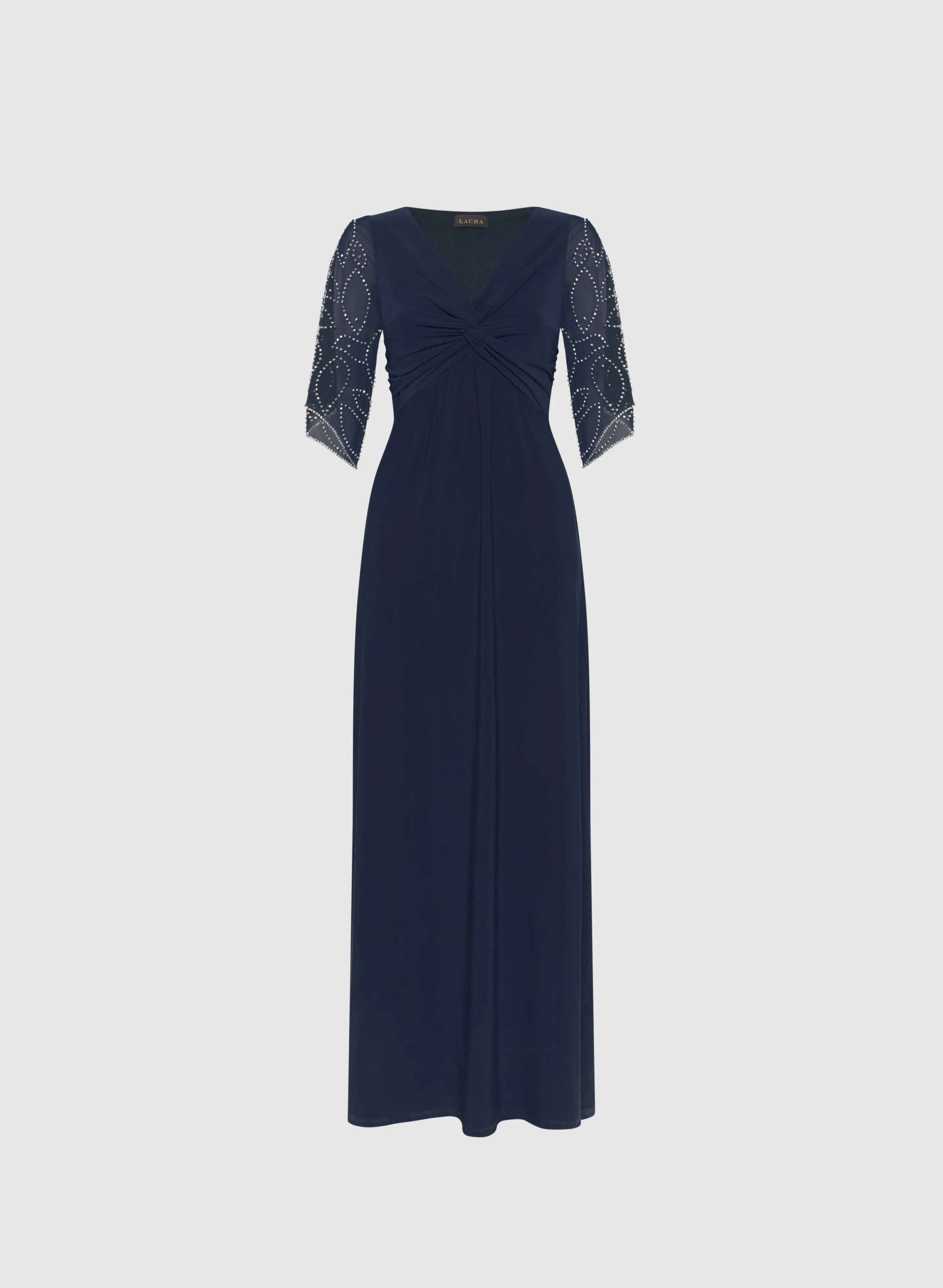 Beaded Flare Sleeve Dress - Image 6