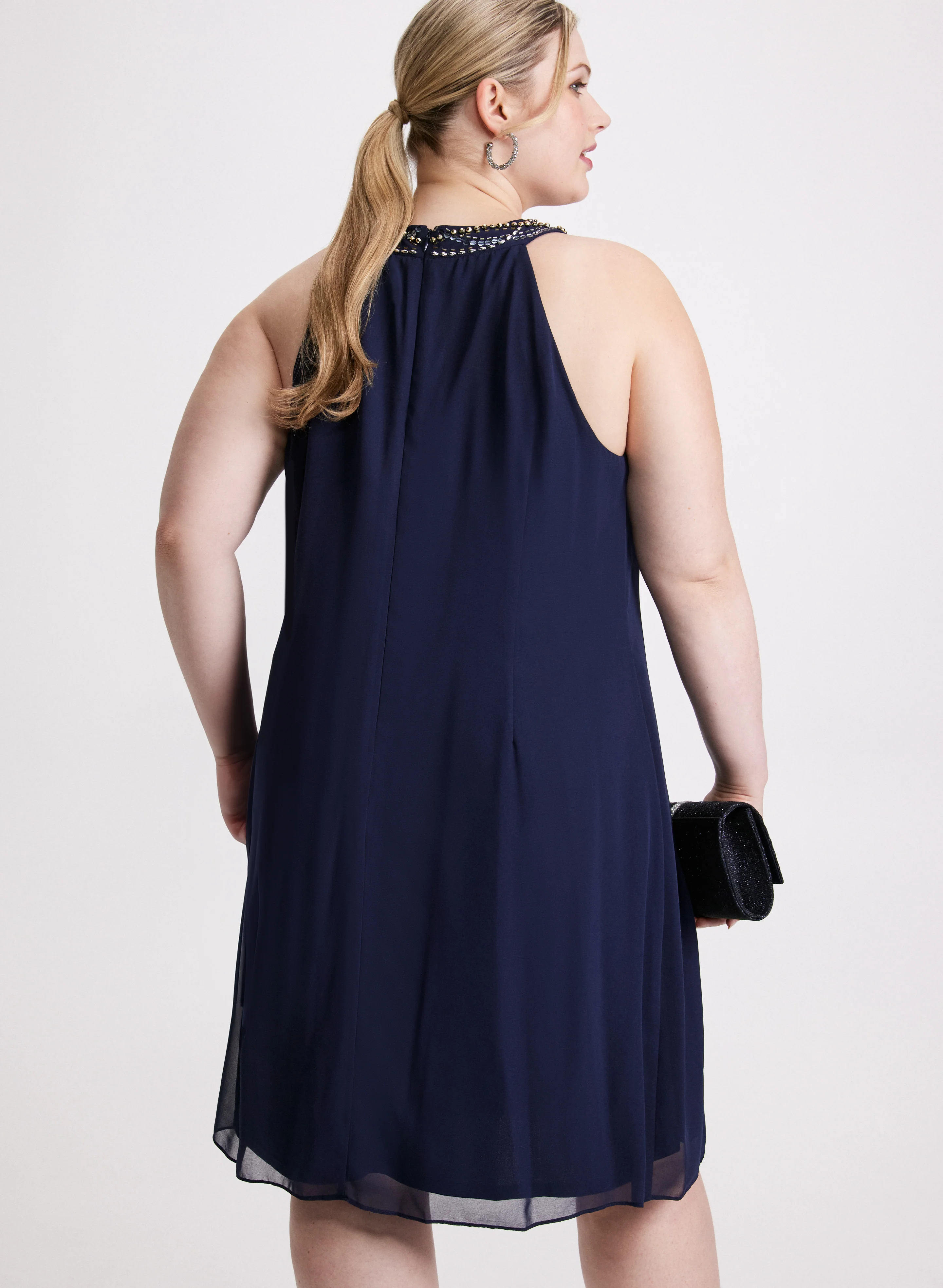 Beaded Flounce Front Dress - Image 2