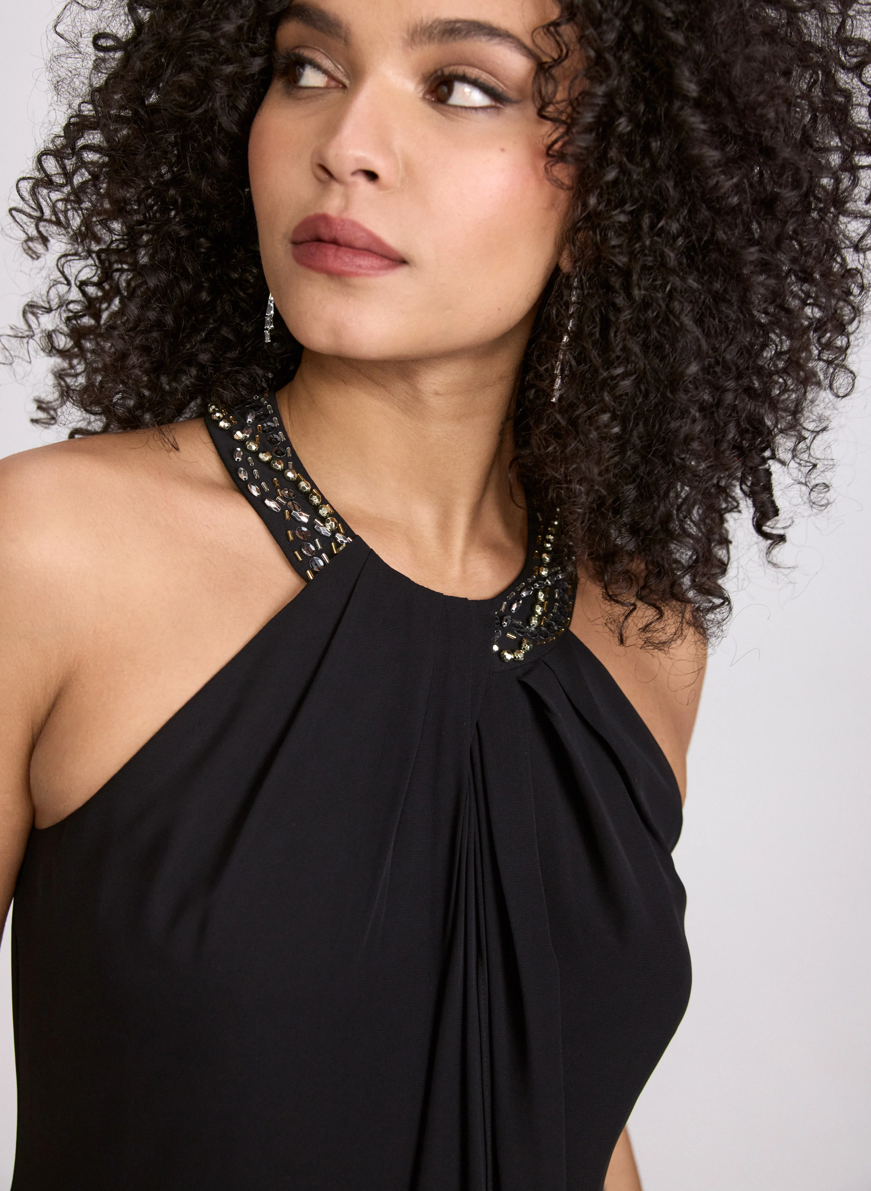 Beaded Halter Neck Dress - Image 5