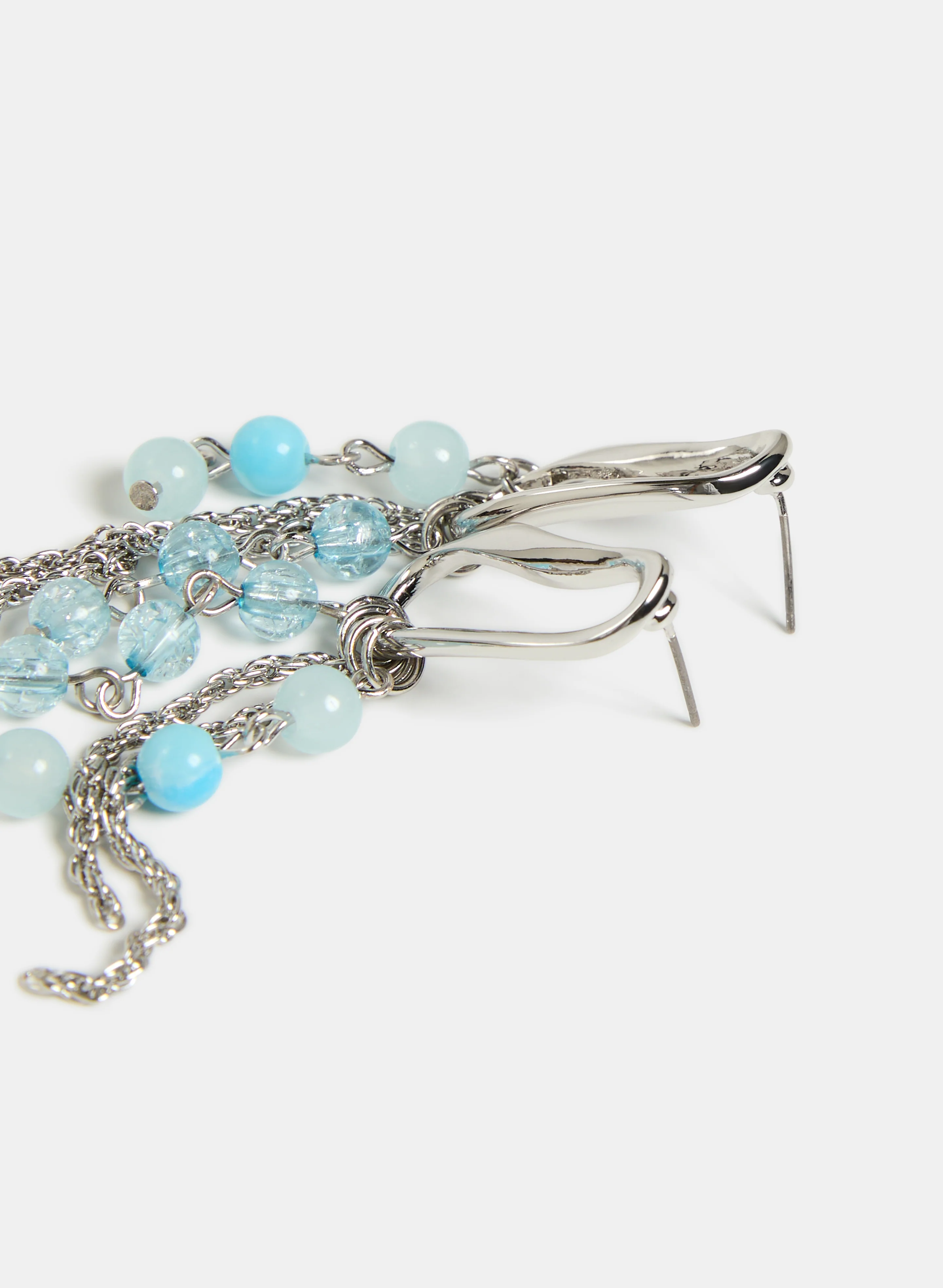 Beaded Multi-Strand Chandelier Earrings - Image 2