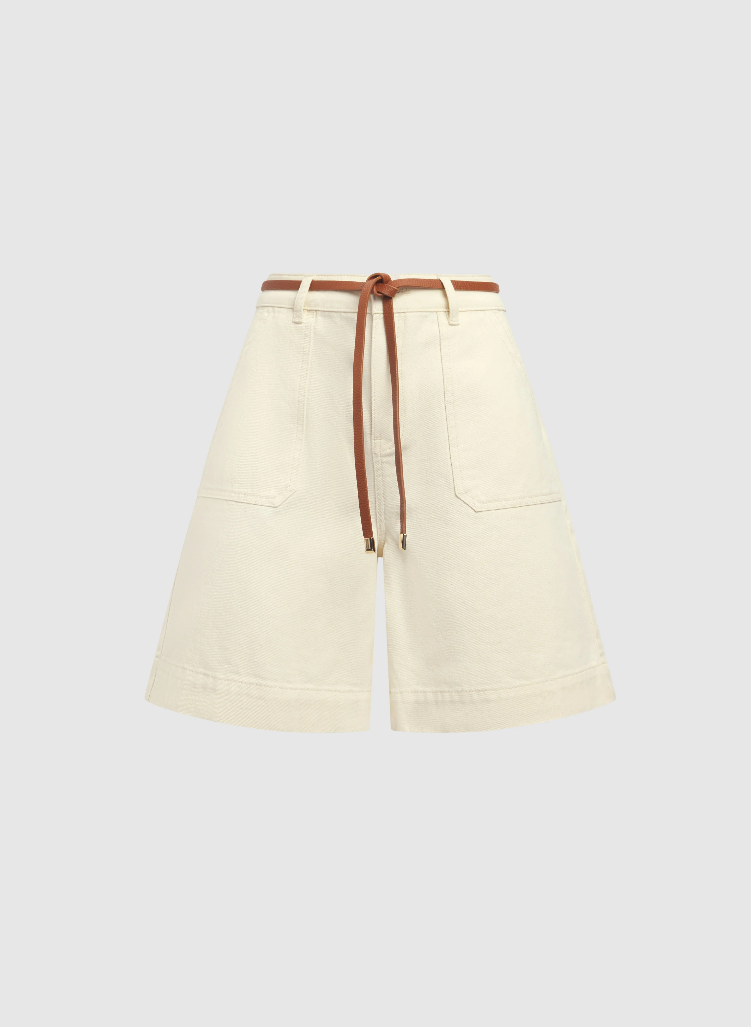 Belted Denim Shorts - Image 7