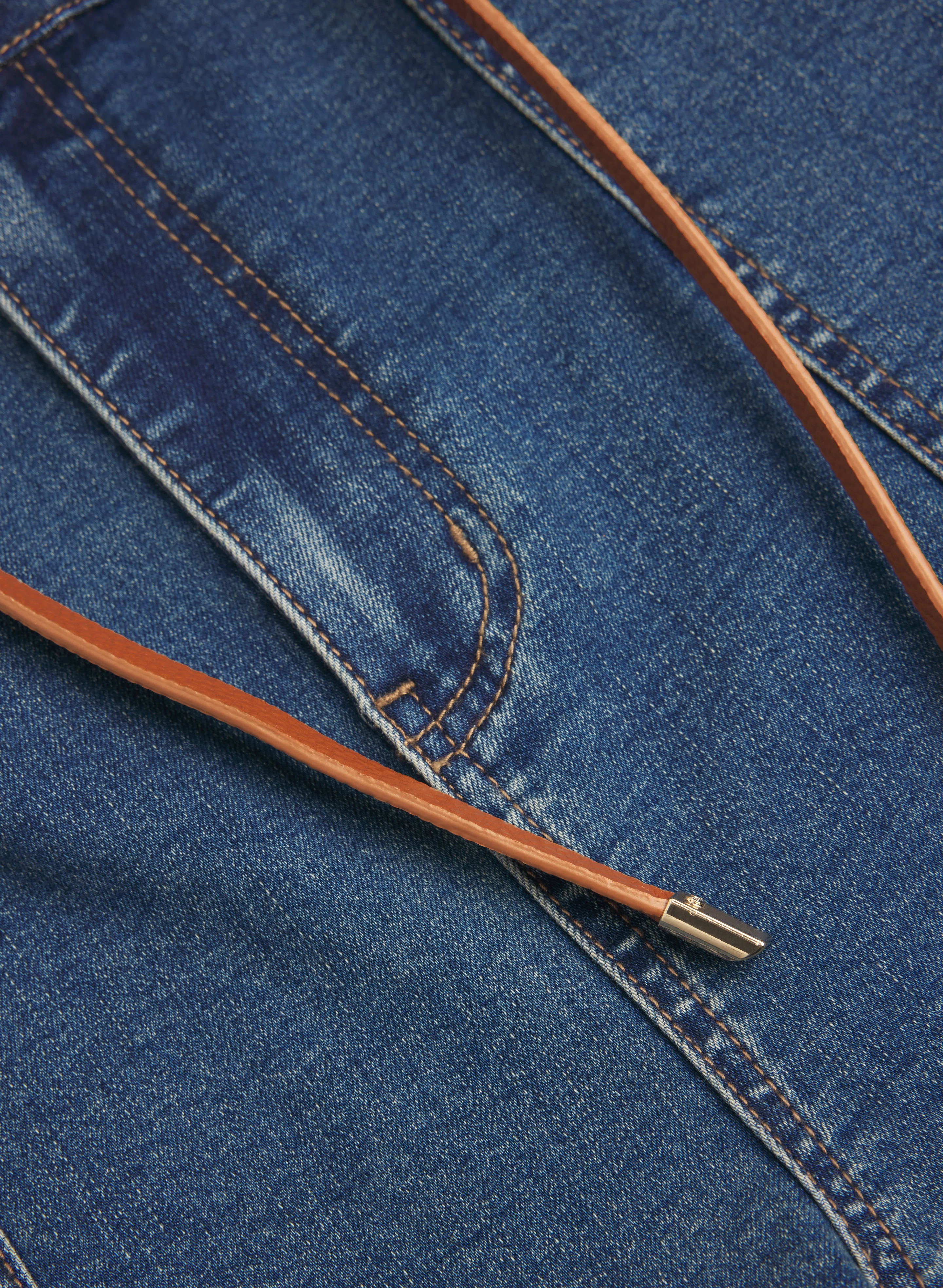 Belted Denim Shorts - Image 8