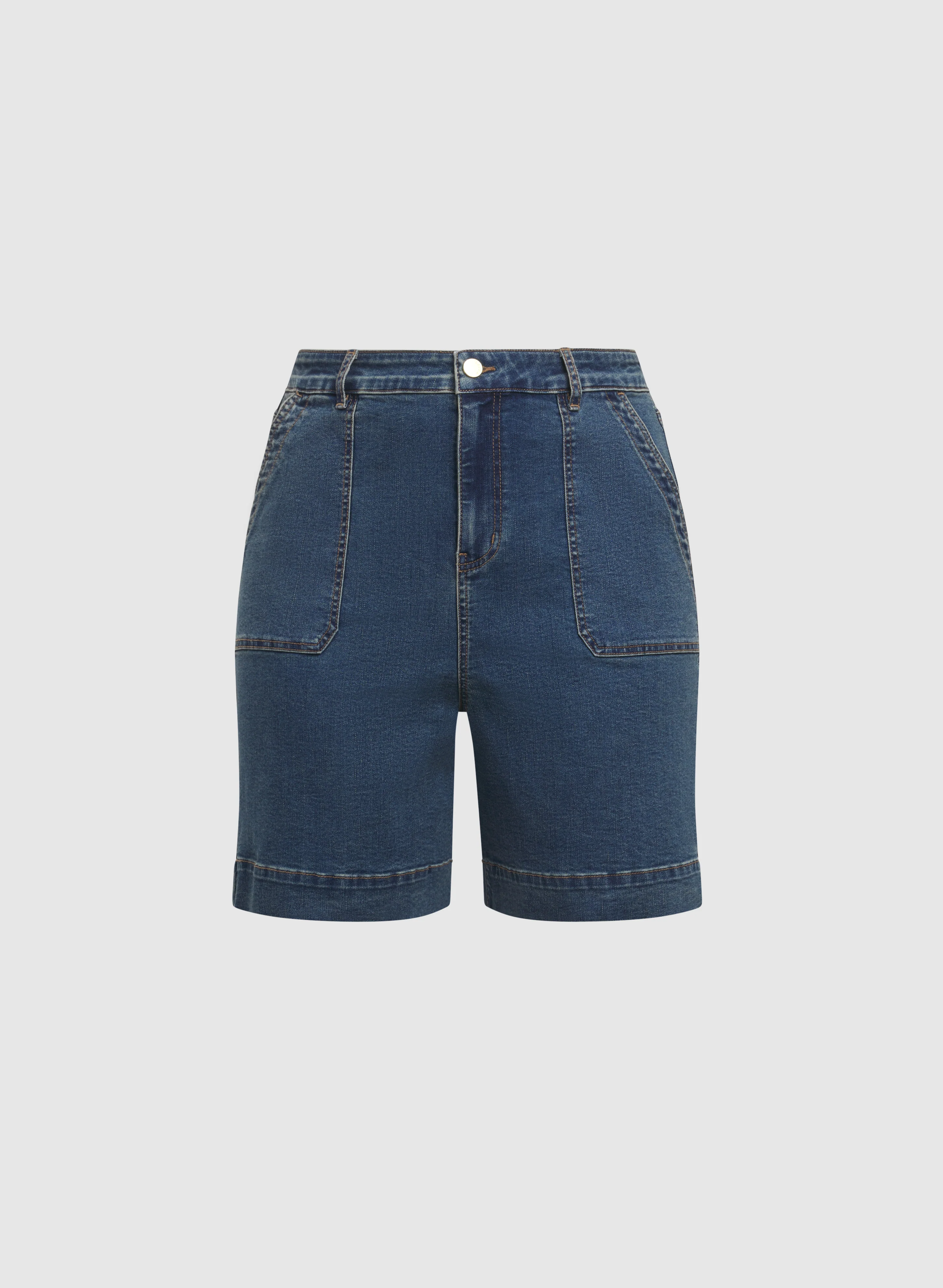 Belted Denim Shorts - Image 9