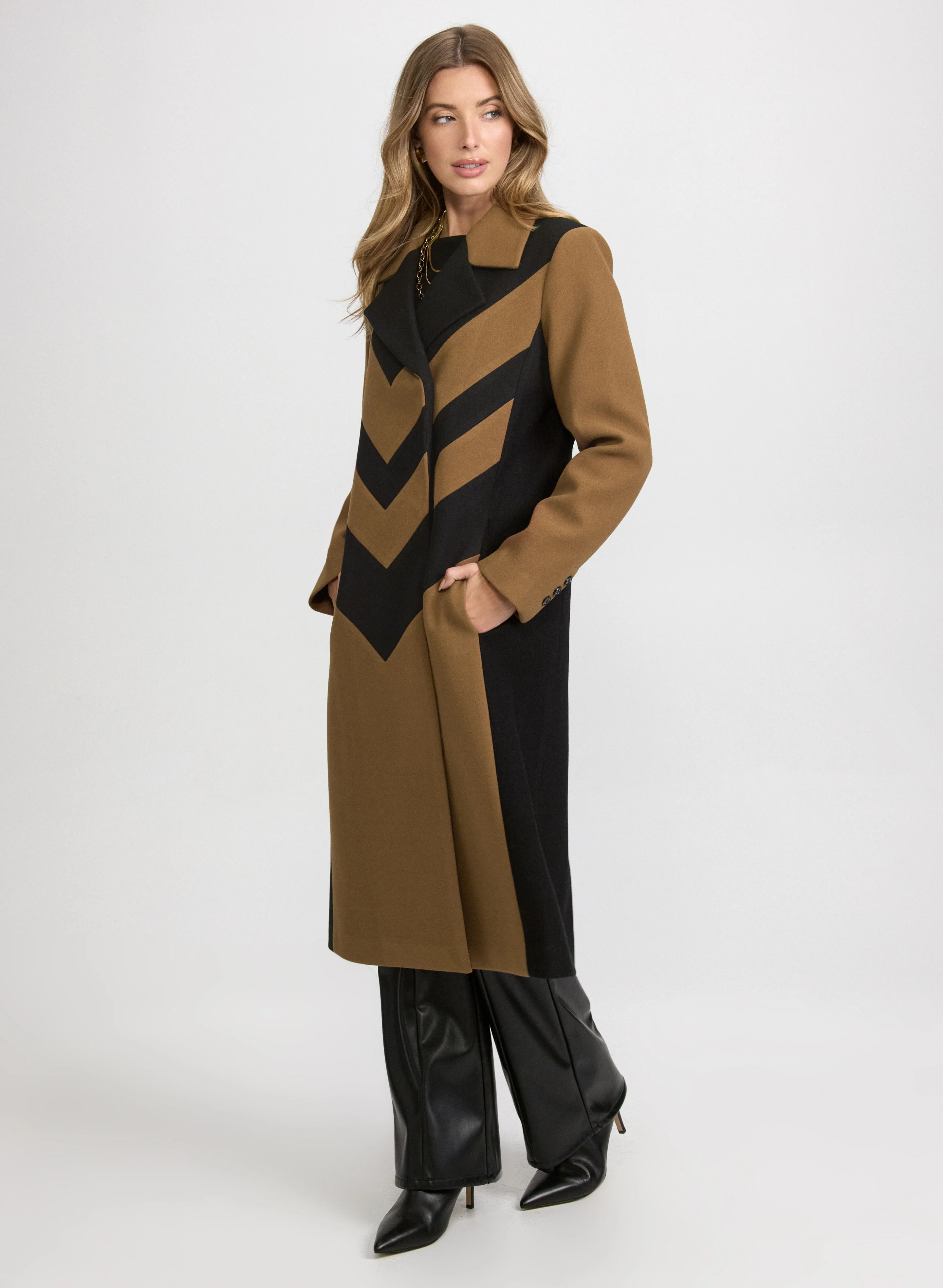 Bernardo - Chevron Pattern Coat - Image 2