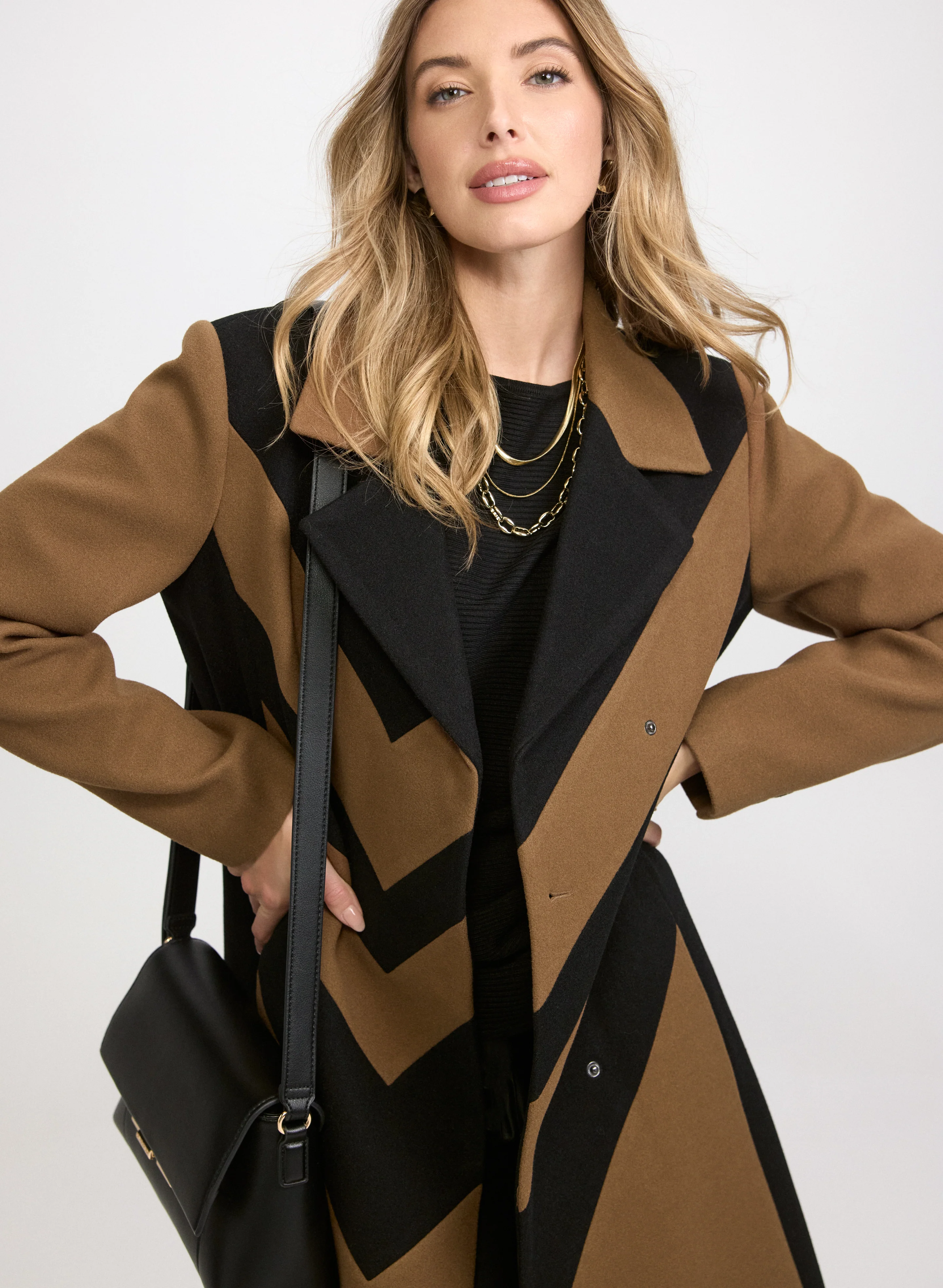 Bernardo - Chevron Pattern Coat - Image 3