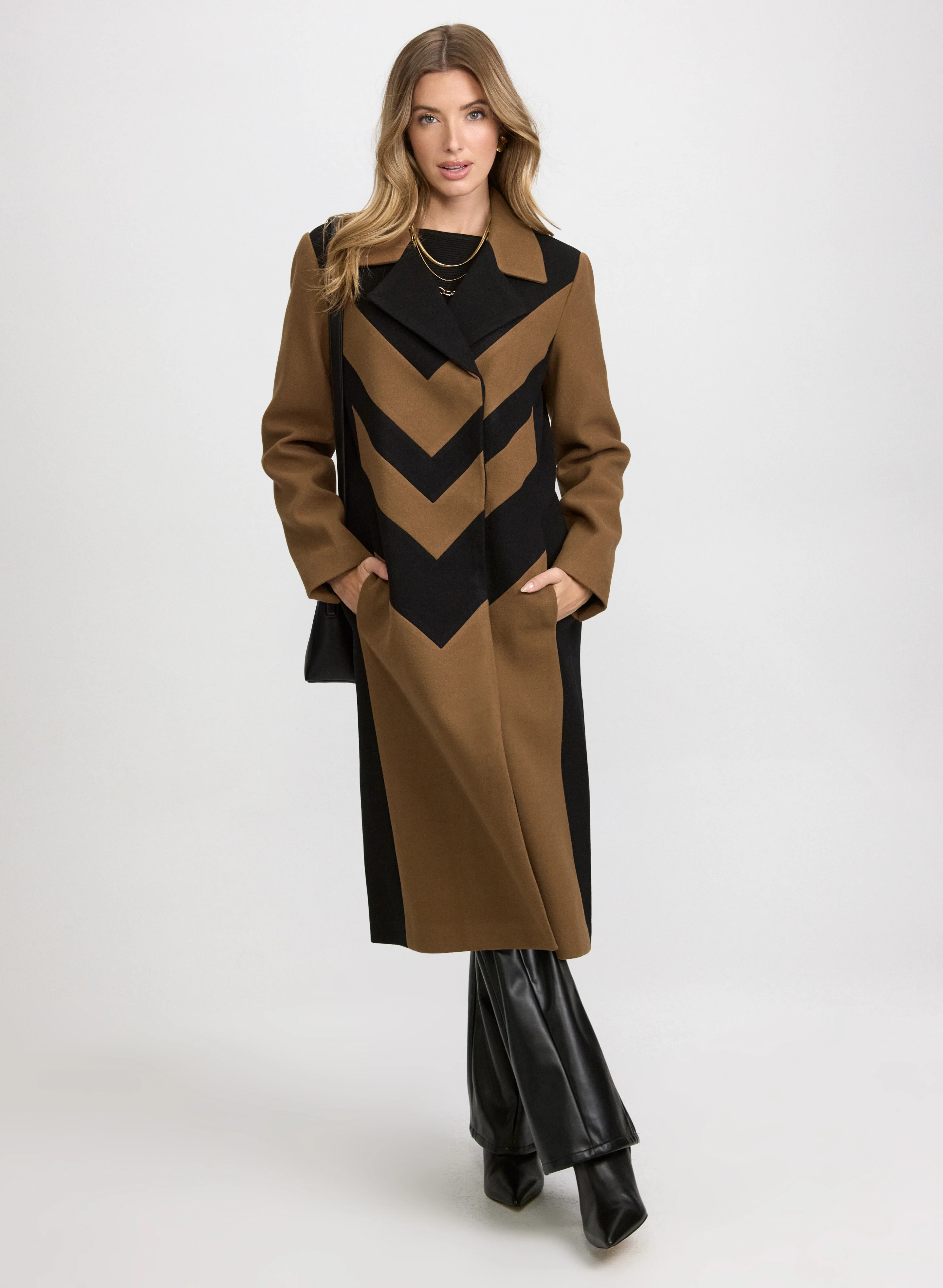 Bernardo - Chevron Pattern Coat - Image 7