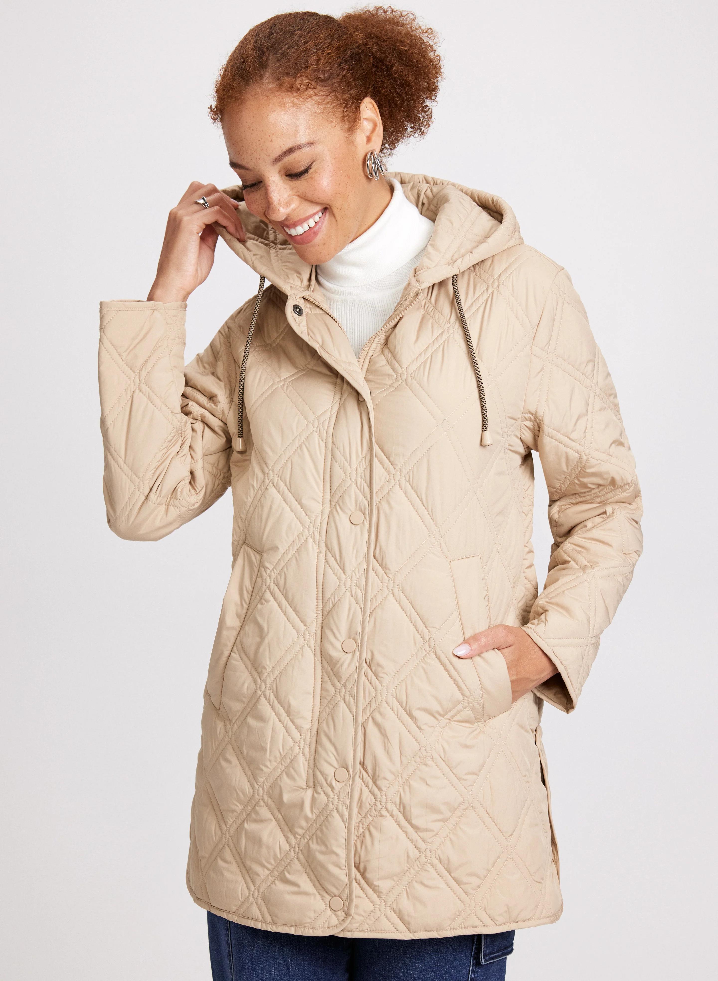 Bernardo - Hooded Quilted Coat - Image 2