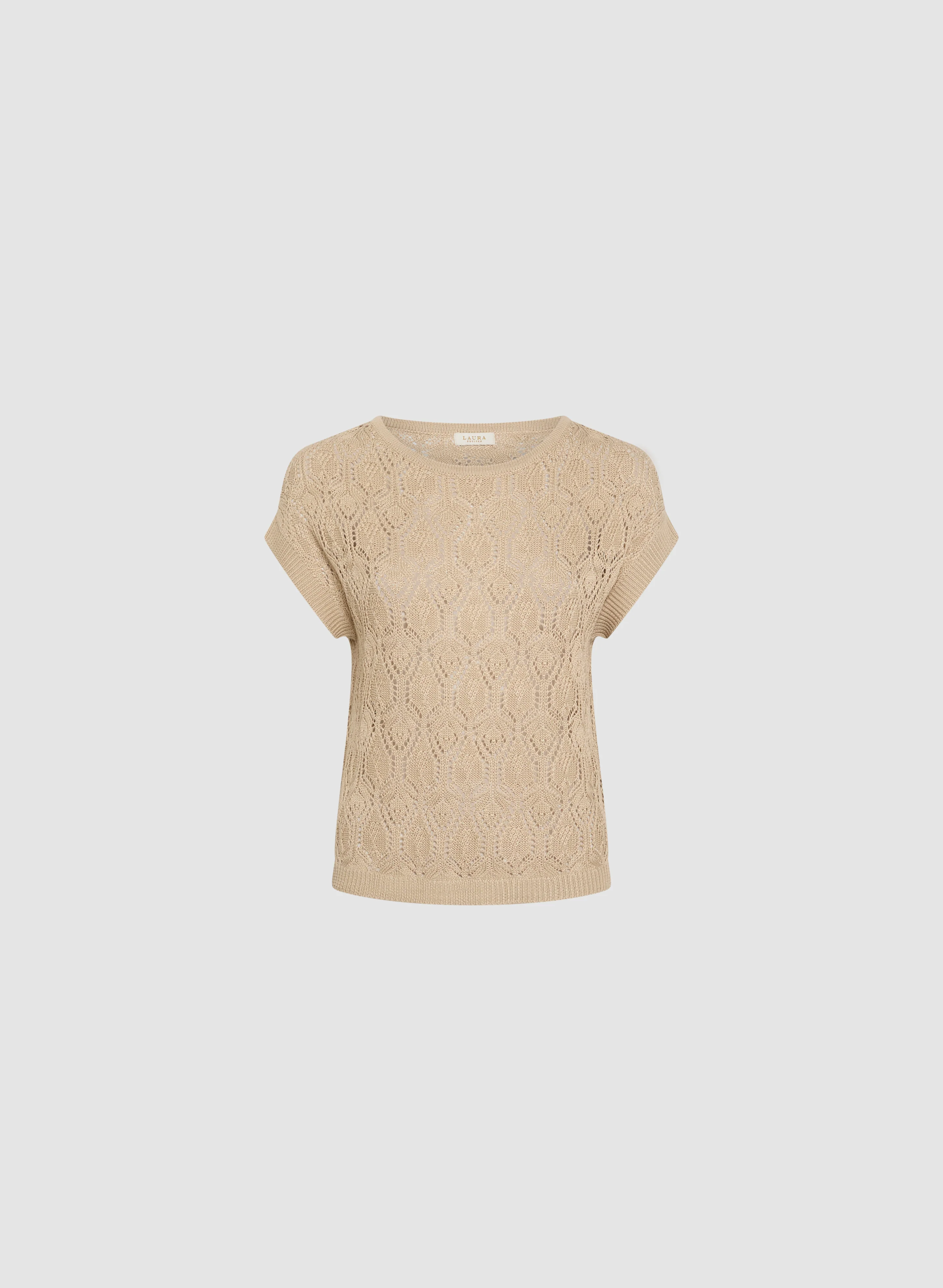Boat Neck Open-Stitch Sweater - Image 6