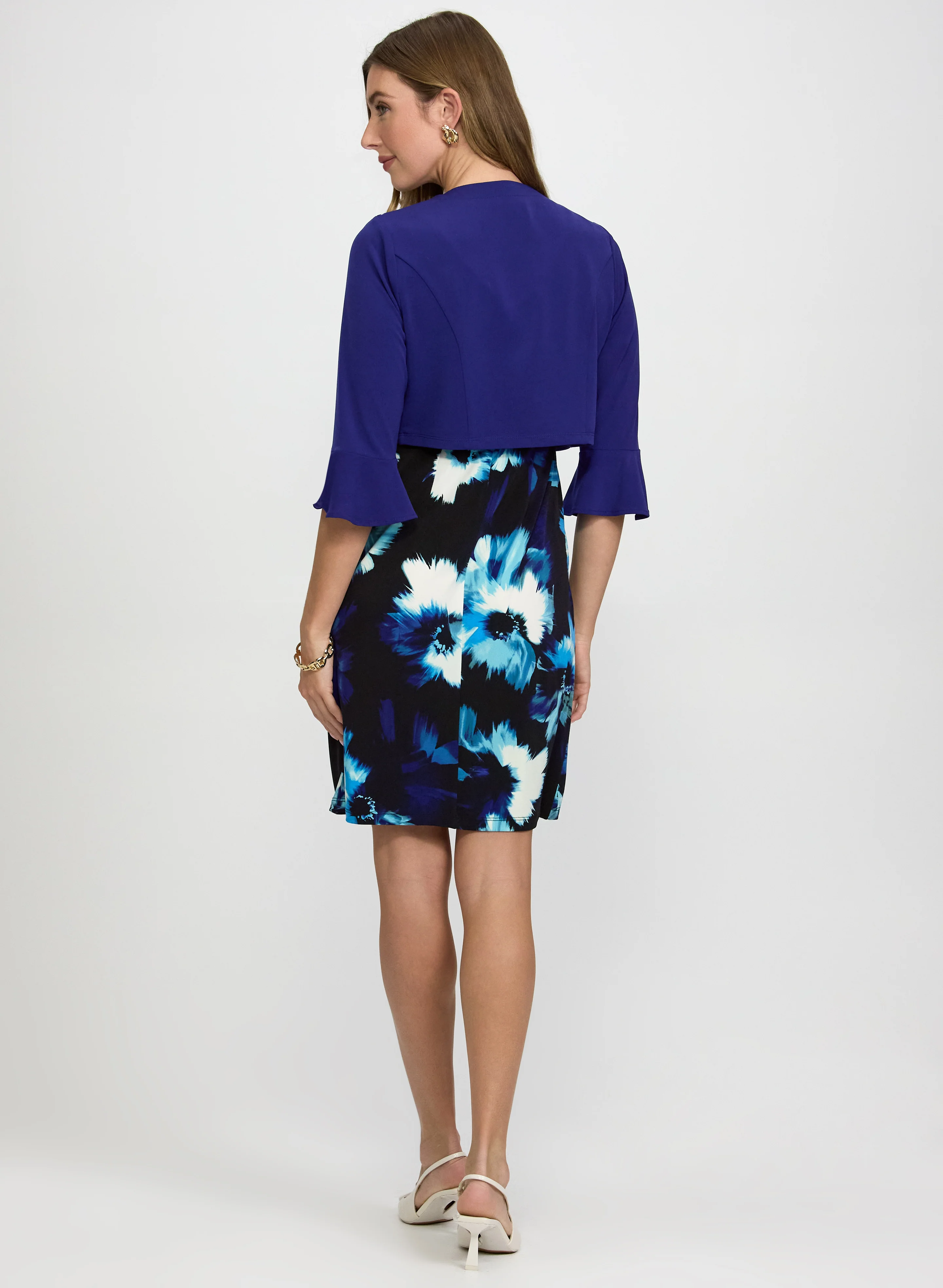 Bolero & Floral Print Dress Set - Image 4