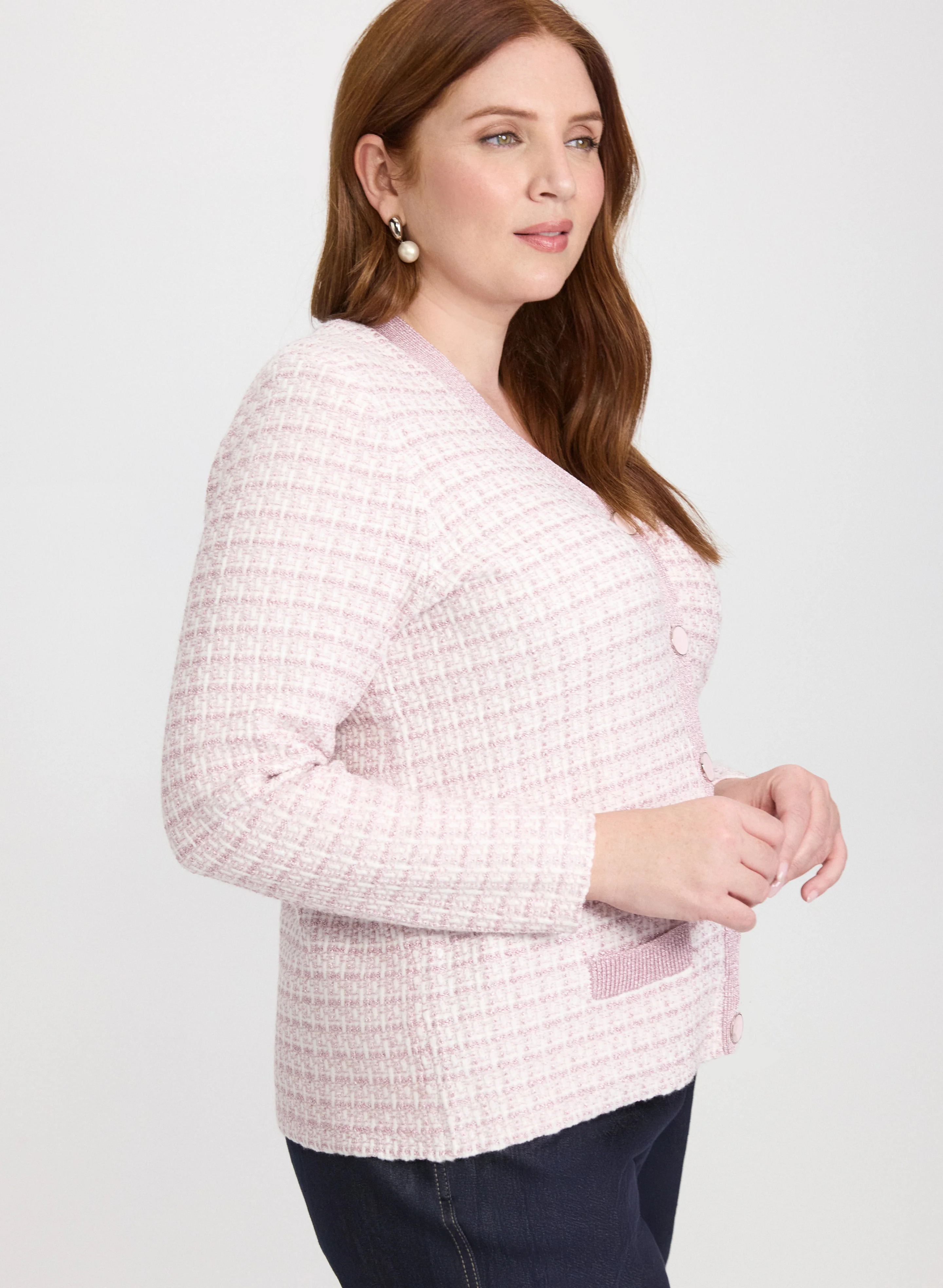 Bouclé Button Cardigan - Image 2