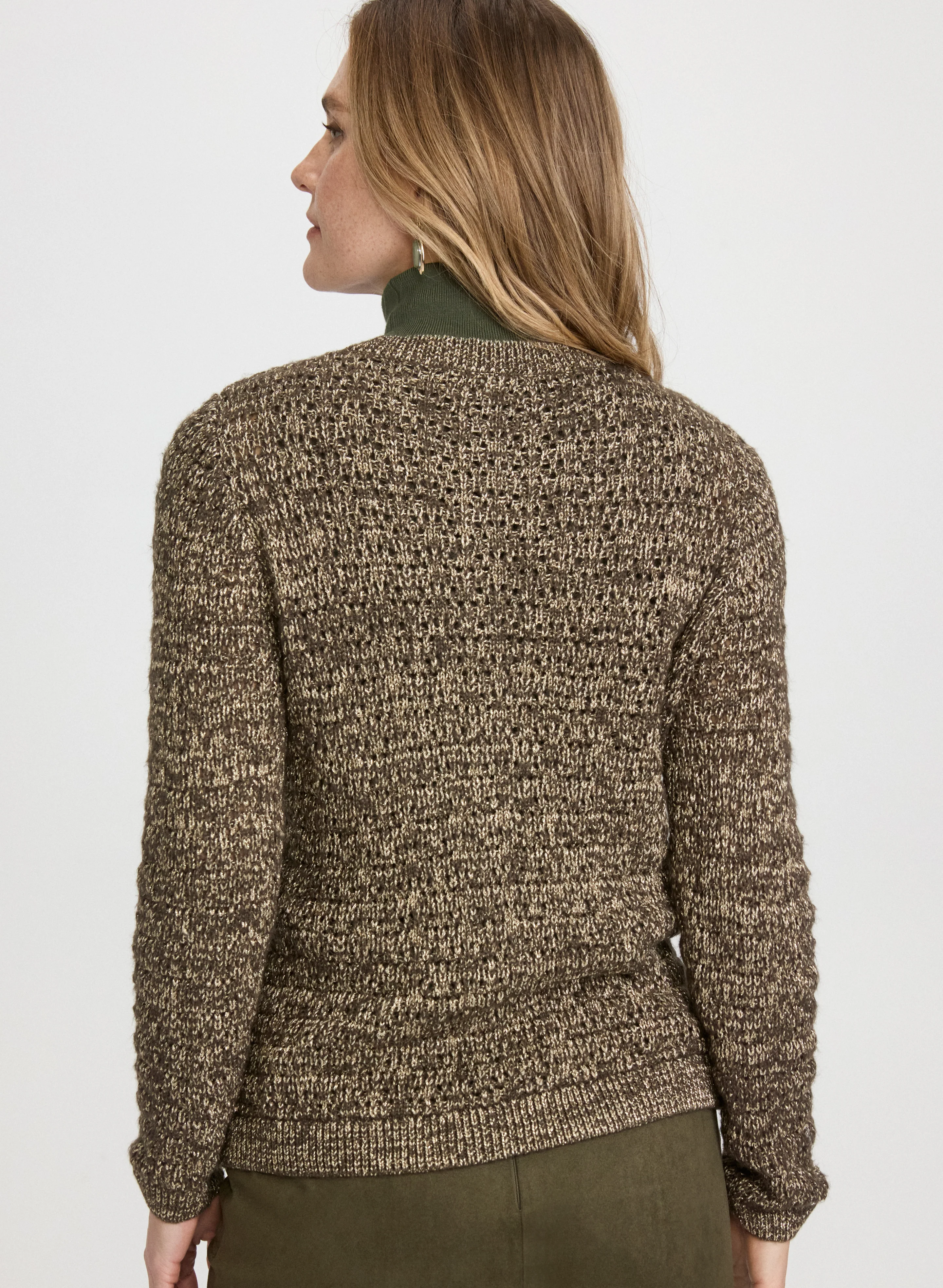 Bouclé Button-Down Cardigan - Image 3
