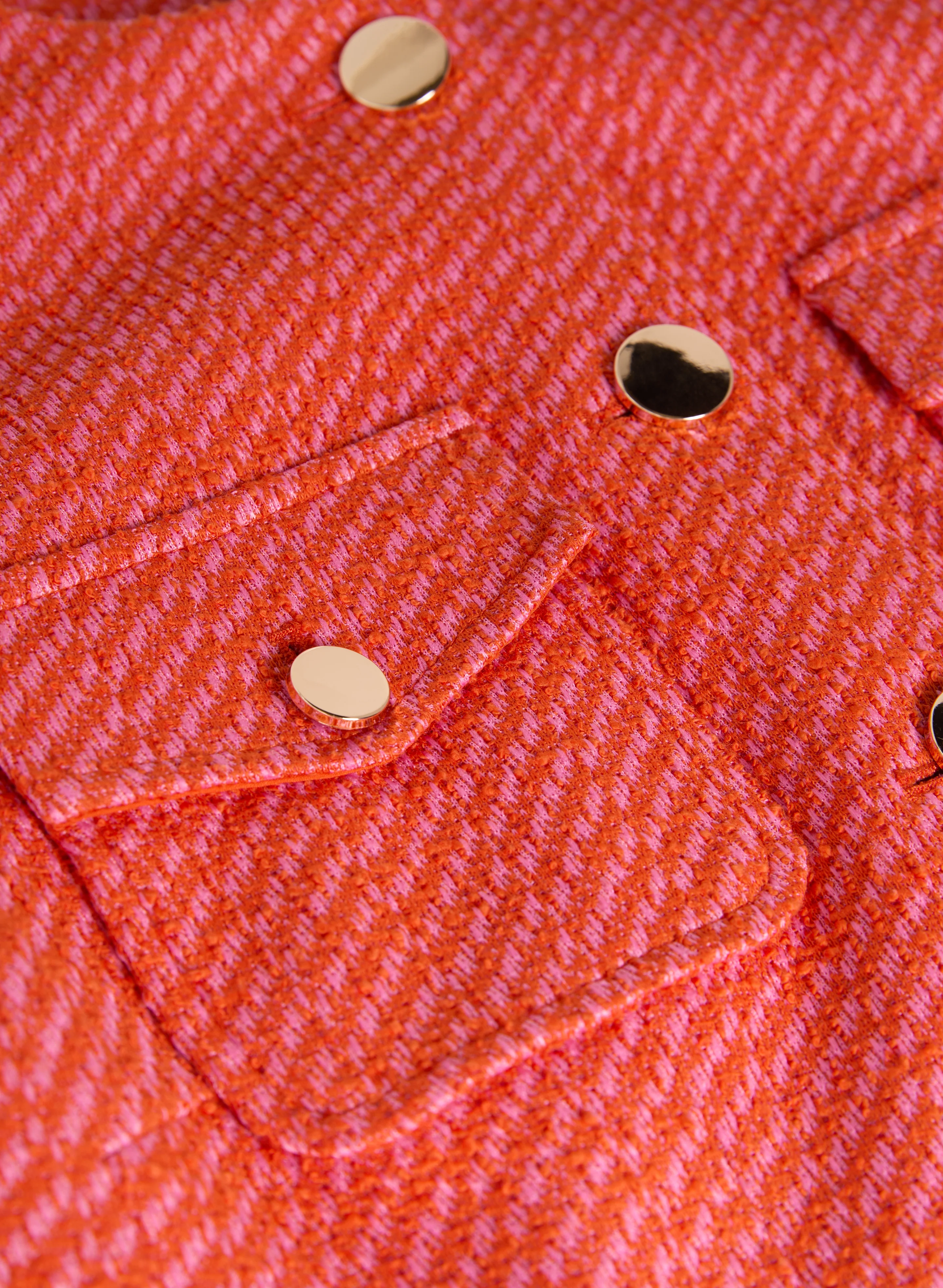 Collarless Bouclé Button-Down Jacket - Image 7
