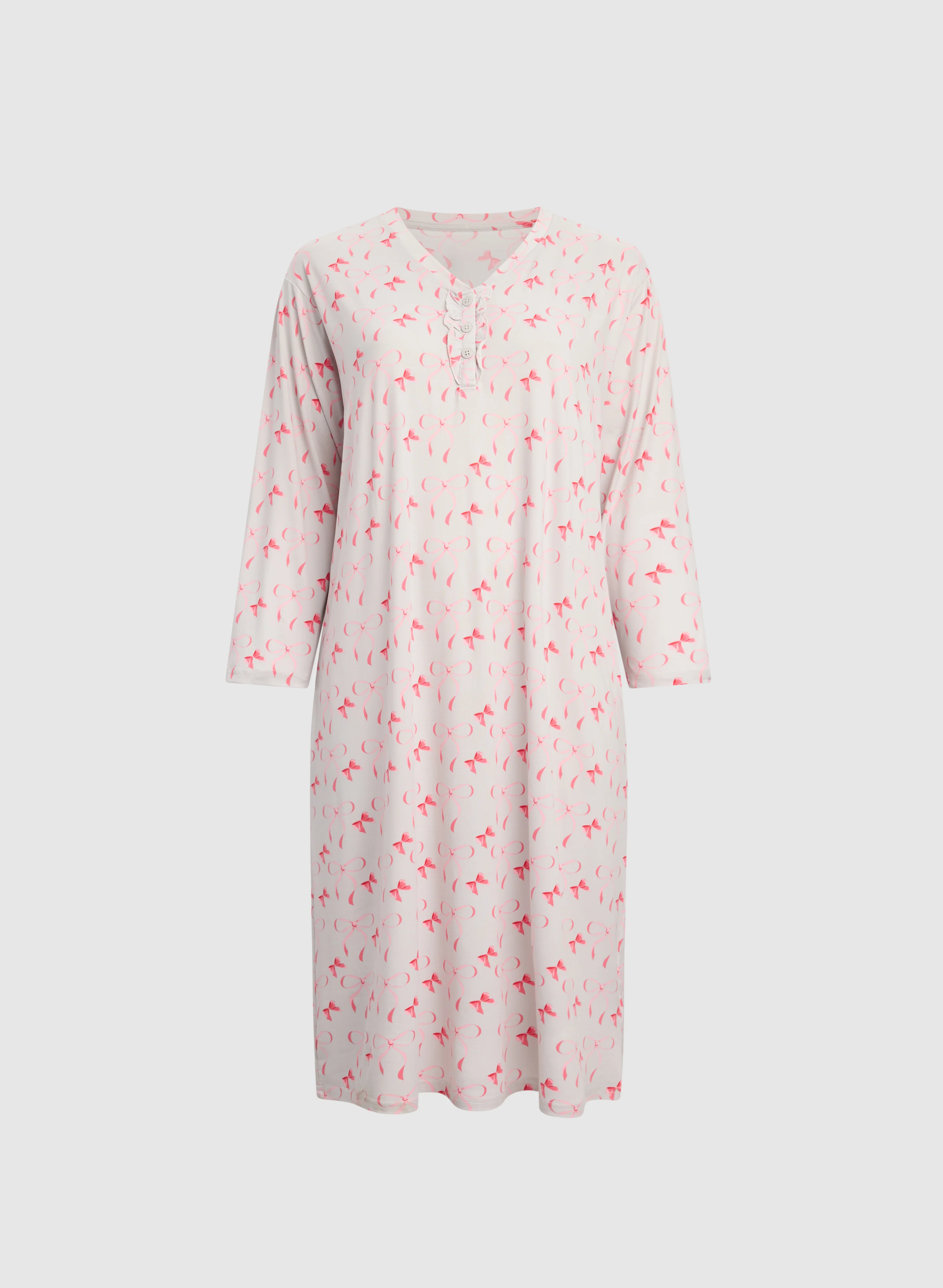 Bow Print Night Gown - Image 6