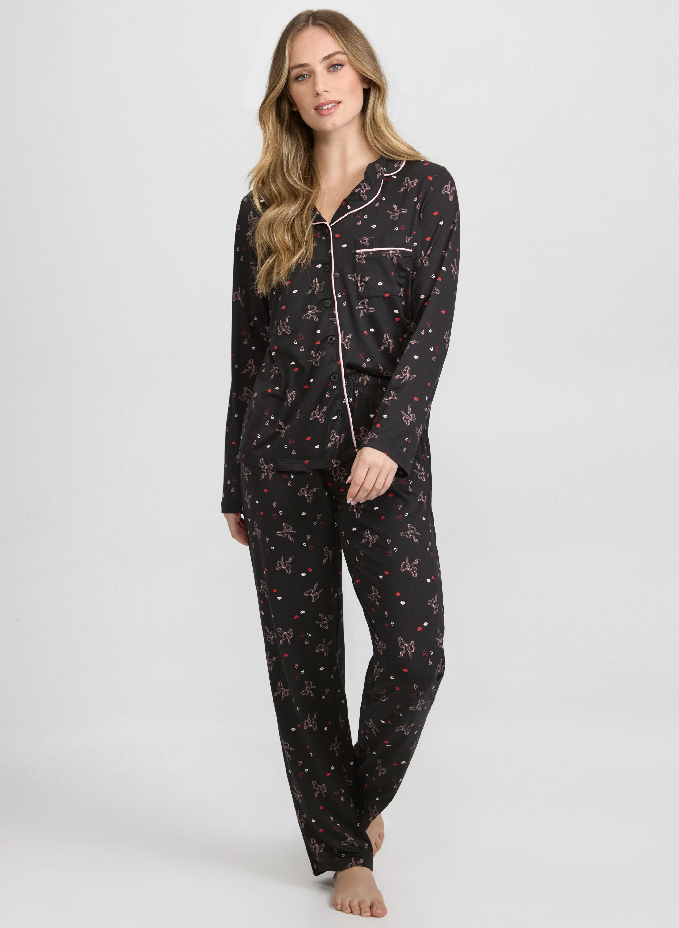 Bow Print Pyjama Set