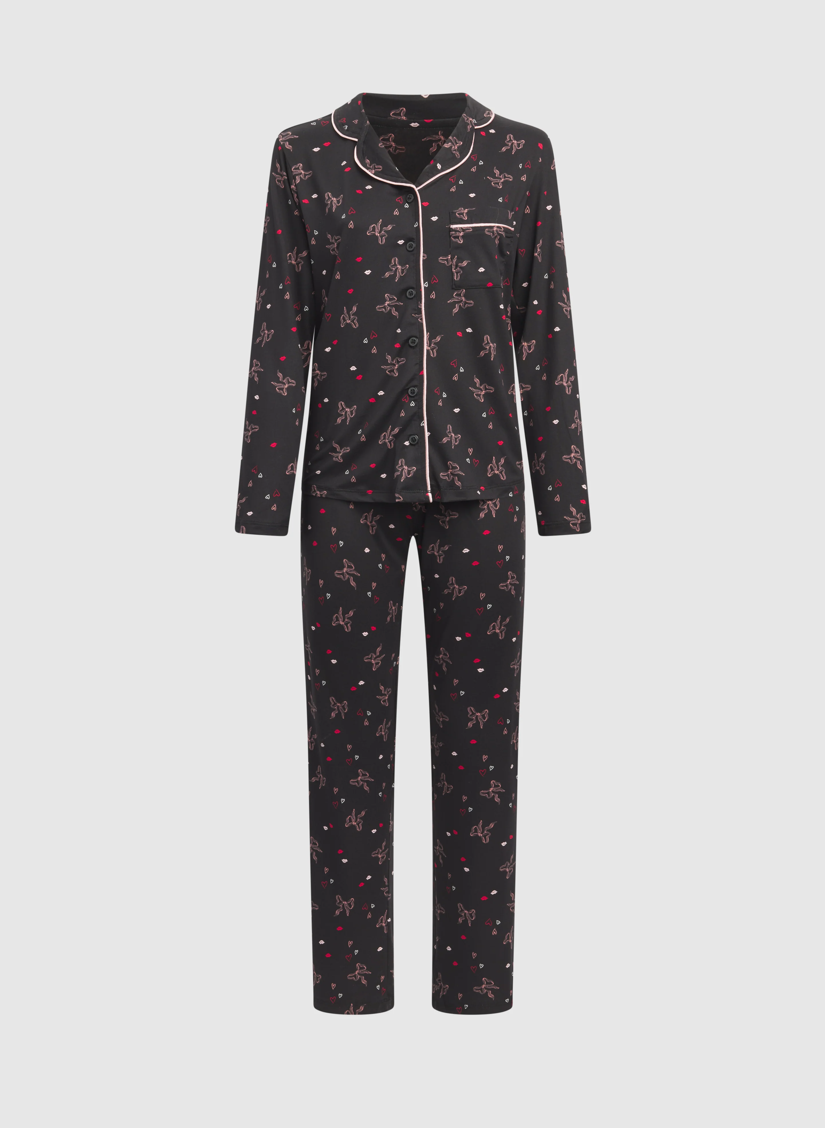 Bow Print Pyjama Set - Image 6